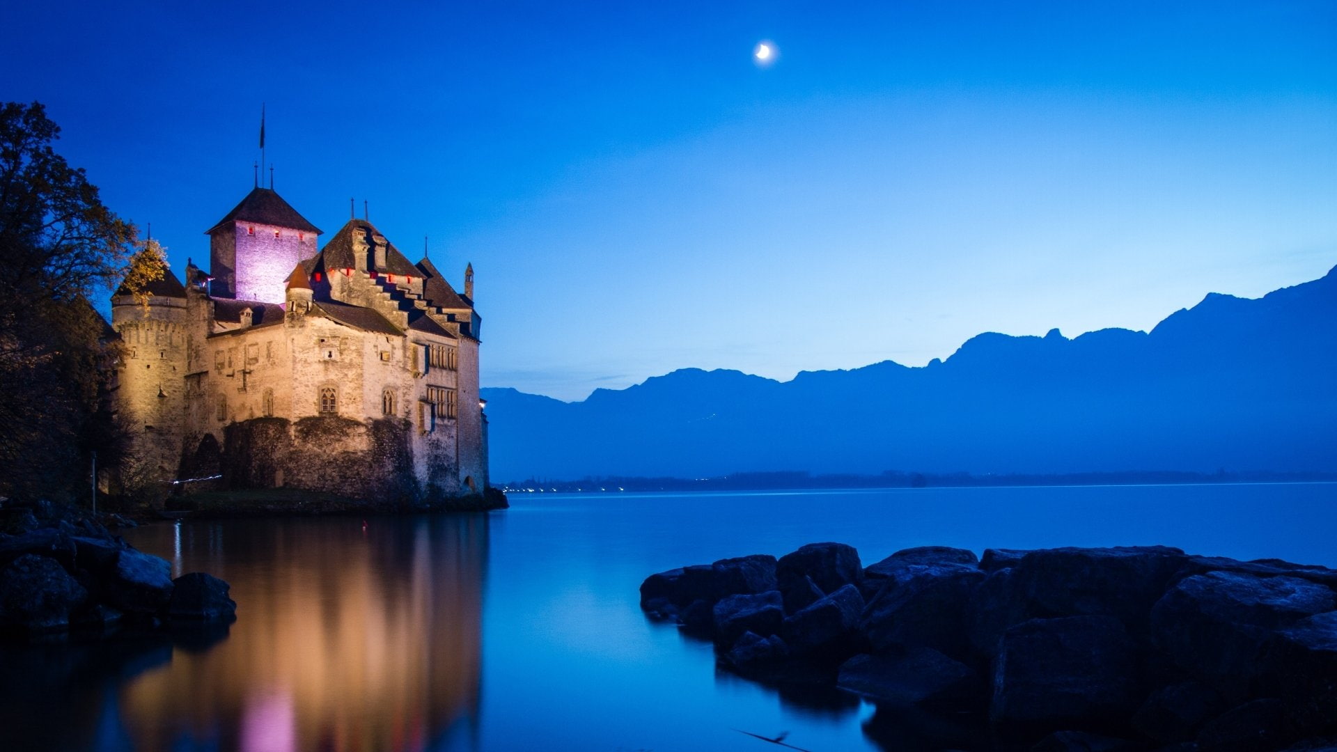 Castles, 1080P, Château De Chillon, HD Wallpaper
