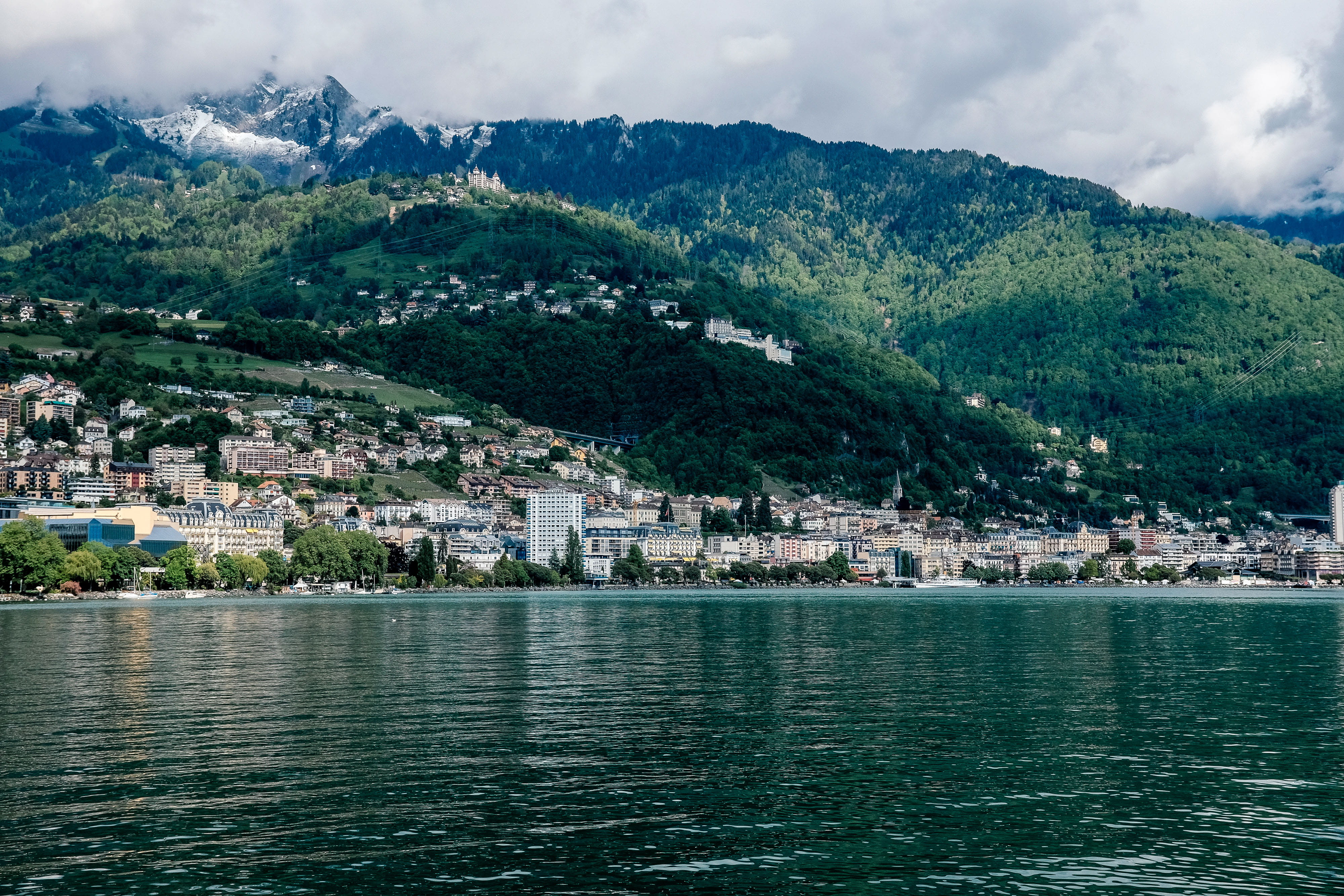 nature, outdoor, scenic, leman, panorama, fresh, townscape, panoramic, houses, no people, blue, vevey, landscape, tourism, environment, sea, building exterior, HD Wallpaper