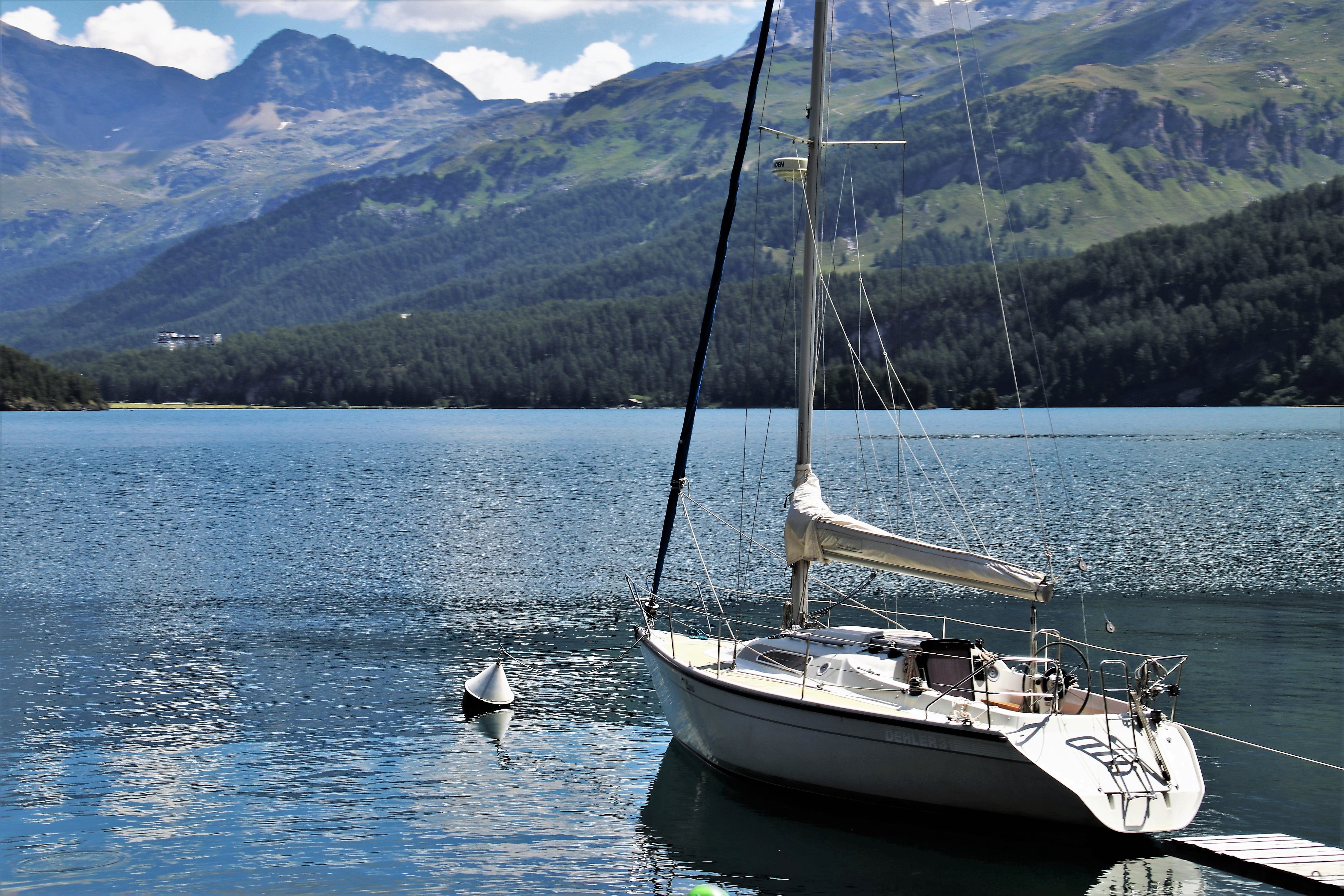 sea, hiking trails, switzerland, mountain, relaxation, alpine lake, water, waterfront, travel, scenics - nature, summer, mountains, wander, quiet, animal, HD Wallpaper