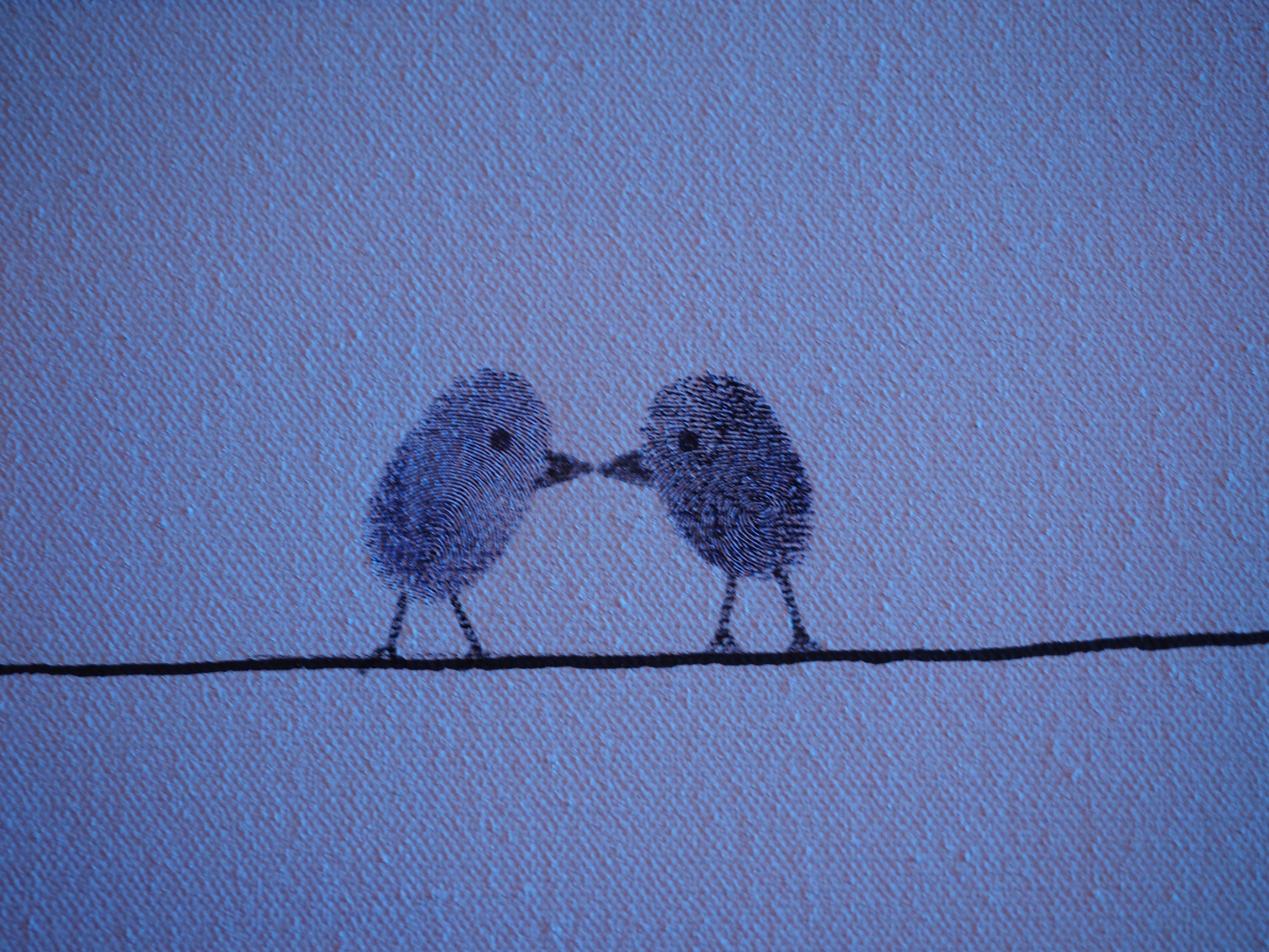 day, wall - building feature, group of animals, two animals, animal, no people, bird, backgrounds, fingerprint, animal themes, birds, outdoors, lovers, HD Wallpaper
