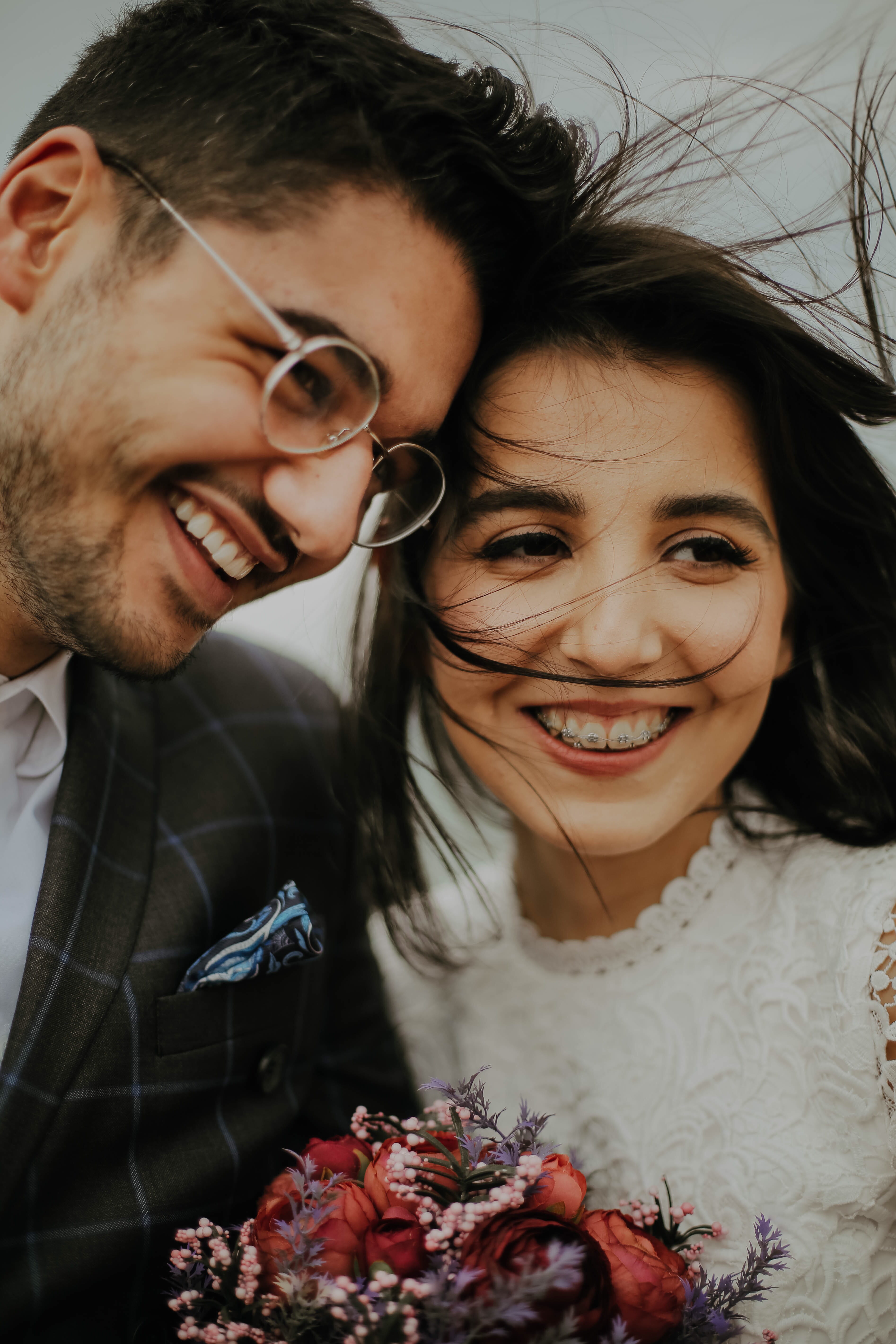 real people, bonding, love, suit, holding, bride and groom, young women, young men, dress, gown, headshot, positive emotion, couple - relationship, young adult, Phone HD Wallpaper