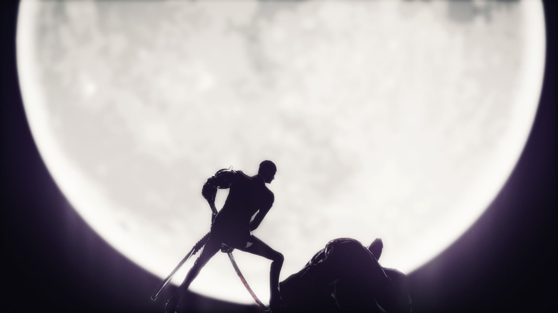 Suda 51, man, katana, low angle view, silhouette, child, two people, anime, standing, childhood, space, professional occupation, real people, side view, HD Wallpaper