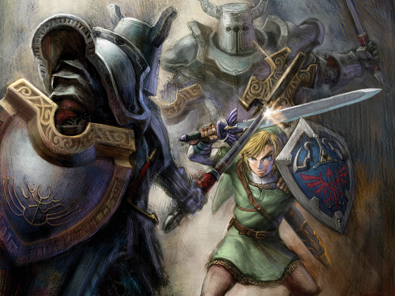 sword, master, link, shield, 720P, zelda, video games, hd, HD Wallpaper