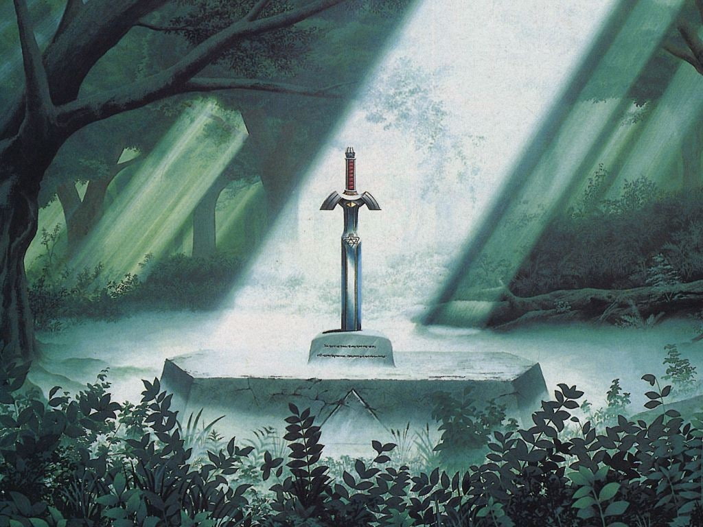 The Legend of Zelda, forest, sword, 480P, sunlight, Master Sword, HD Wallpaper