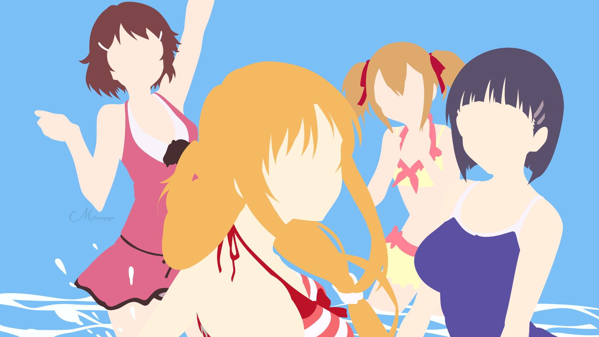 Keiko Ayano, Rika Shinozaki, Suguha Kirigaya, Vector, Sword Art Online, Anime, 1080P, Asuna Yuuki, HD Wallpaper