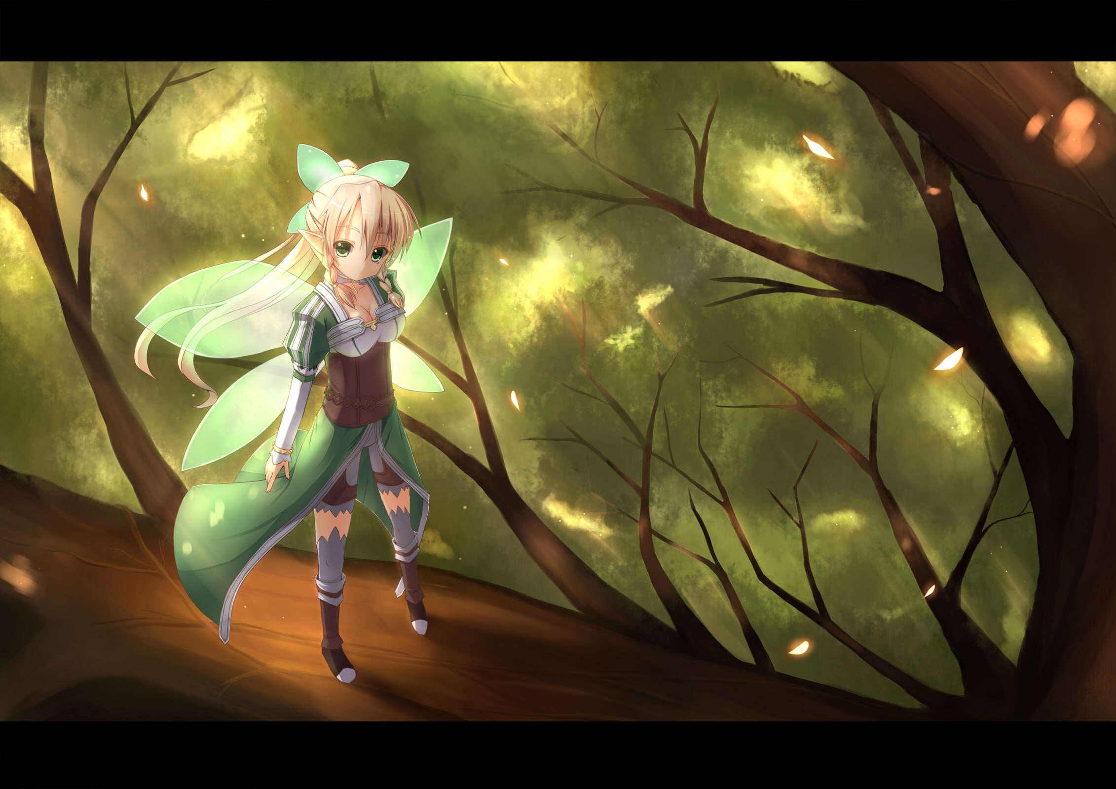 1080P, sword, kirigaya, art, wings, tree, online, suguha, leafa, asita, HD Wallpaper