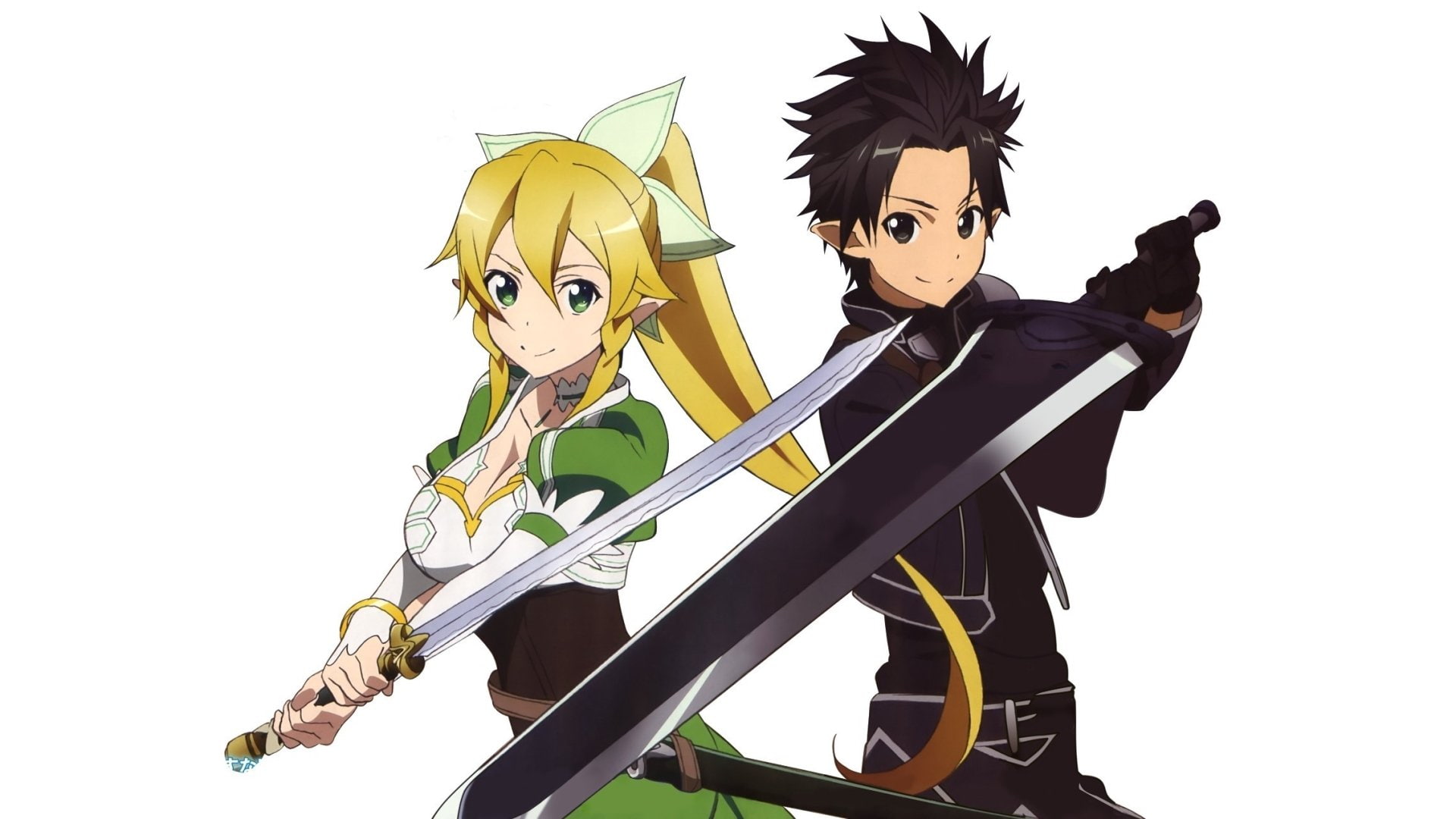 1080P, Kirito (Sword Art Online), Sword Art Online, Leafa (Sword Art Online), HD Wallpaper