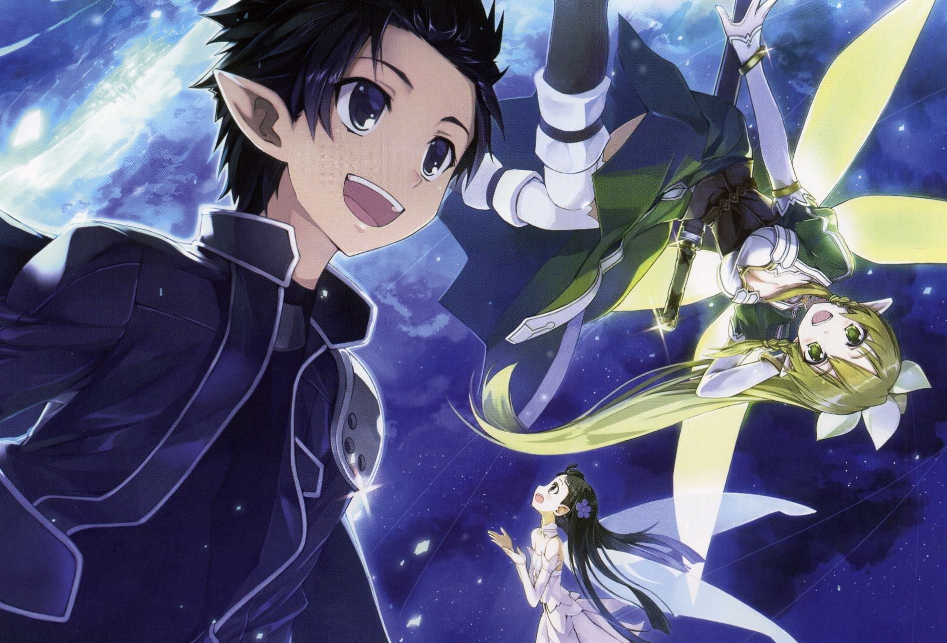 human representation, male likeness, group of people, Kirito (Sword Art Online), close-up, women, Leafa (Sword Art Online), lifestyles, creativity, water, HD Wallpaper