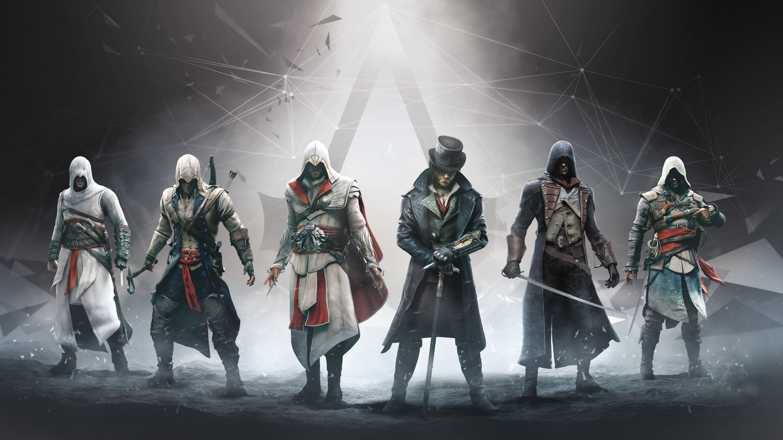 figure, Murderers, Ubisoft, Assassins Creed, men, collection, action, assassin, illustration, creed, Assassins, s, 1080P, HD Wallpaper