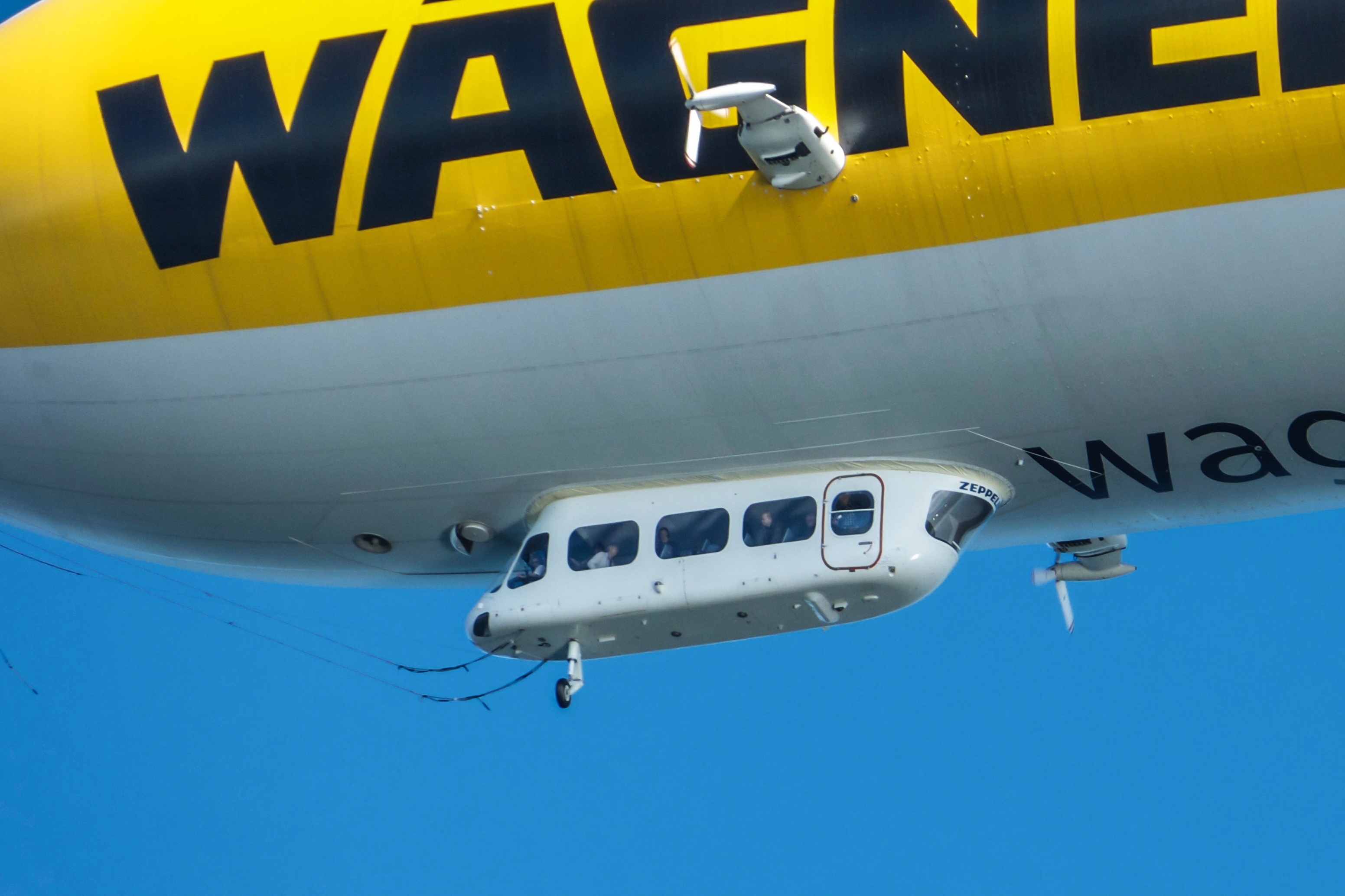airplane, mode of transportation, vacations, yellow, travel, airship, zeppelin, aviation, no people, aircraft, mode of Transport, nature, flying, public transportation, HD Wallpaper