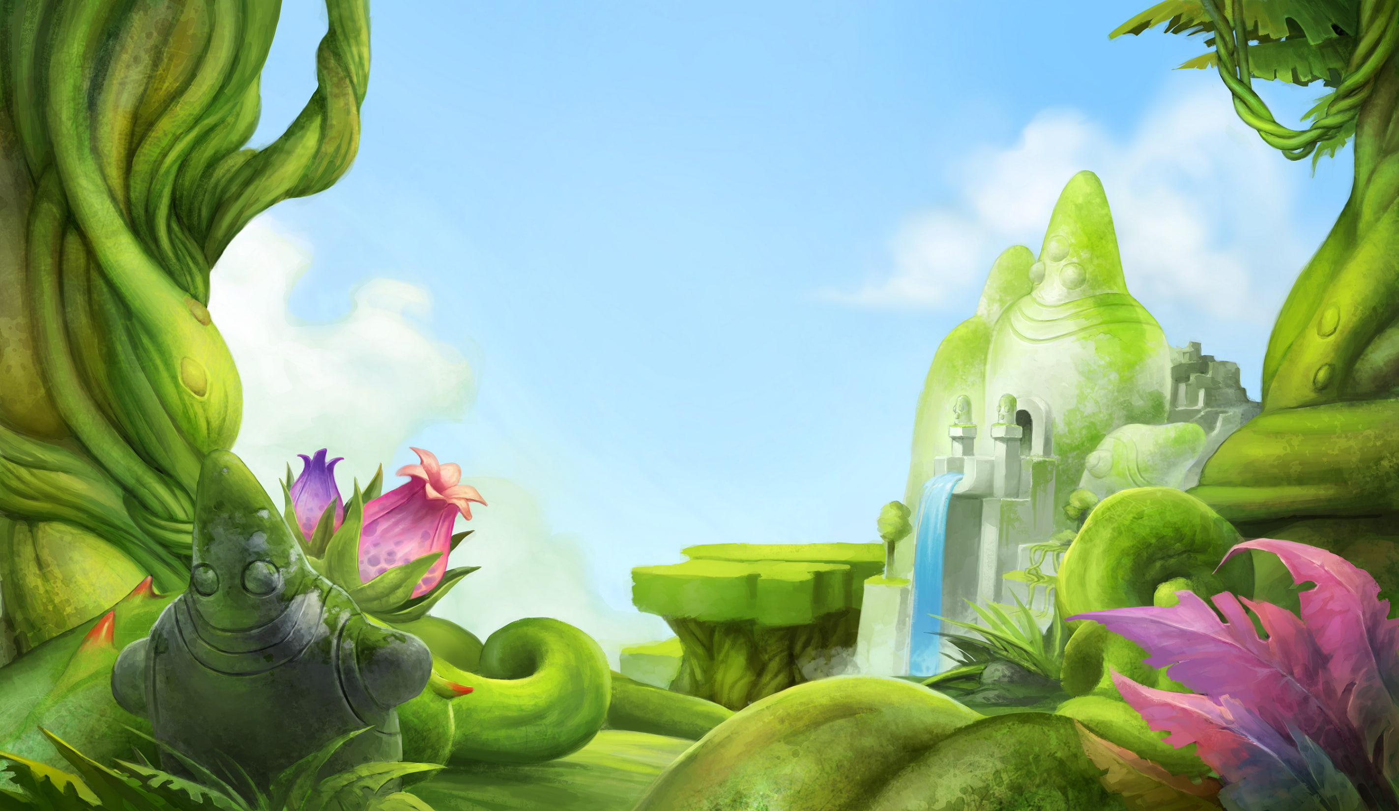 vulnerability, moss, Spineworld, outdoors, fragility, no people, close-up, sky, nature, artwork, 2K, flowering plant, low angle view, fantasy Art, flower head, HD Wallpaper