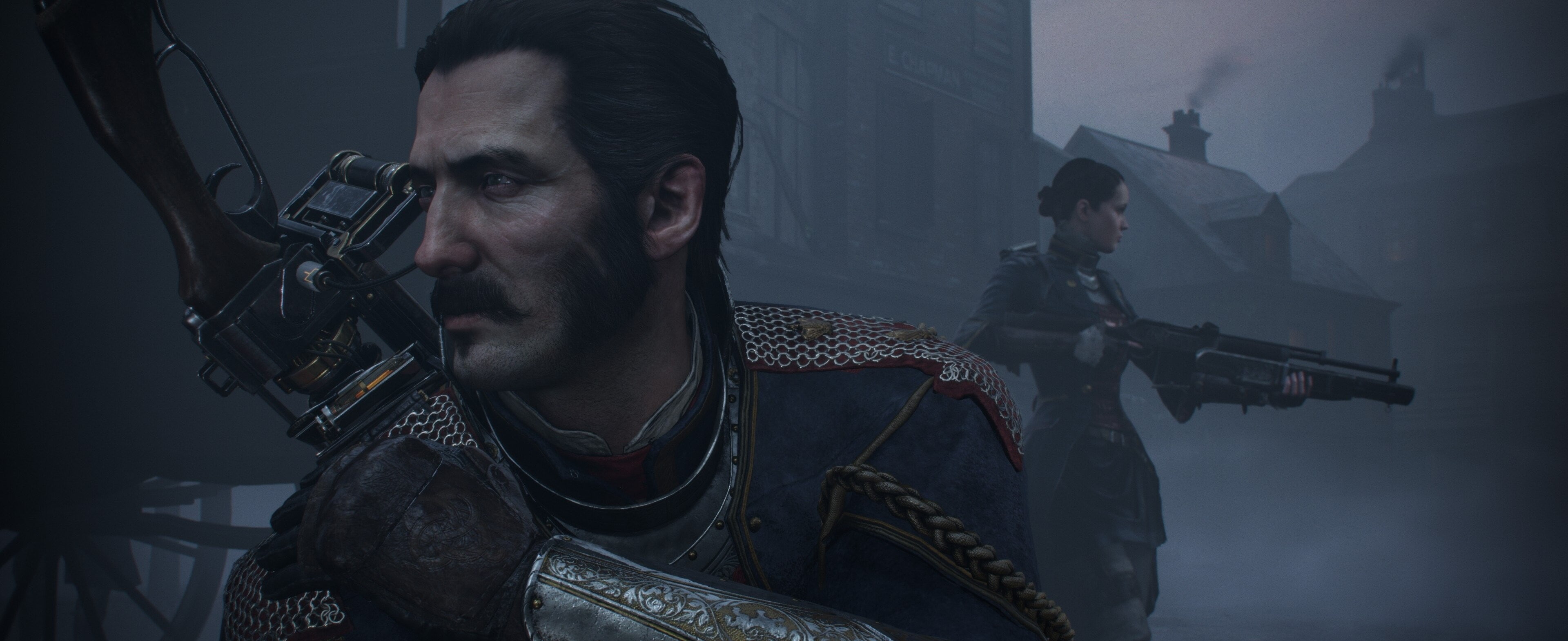 arts culture and entertainment, warning sign, dark, gun, men, rifle, adult, aggression, indoors, handgun, communication, the order 1886 4k  for desktop background  download, HD Wallpaper