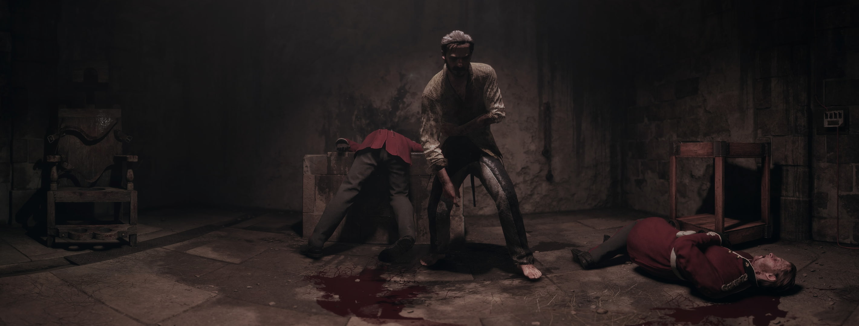 warning sign, clothing, indoors, 2K, people, horror, sign, hopelessness, shirtless, The Order: 1886, full length, adult, group of people, aggression, architecture, HD Wallpaper