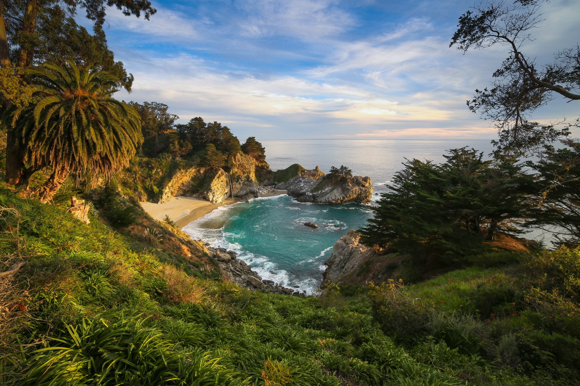 Earth, Coastline, 1080P, Rock, Ocean, Mountain, Julia Pfeiffer Burns State Park, HD Wallpaper