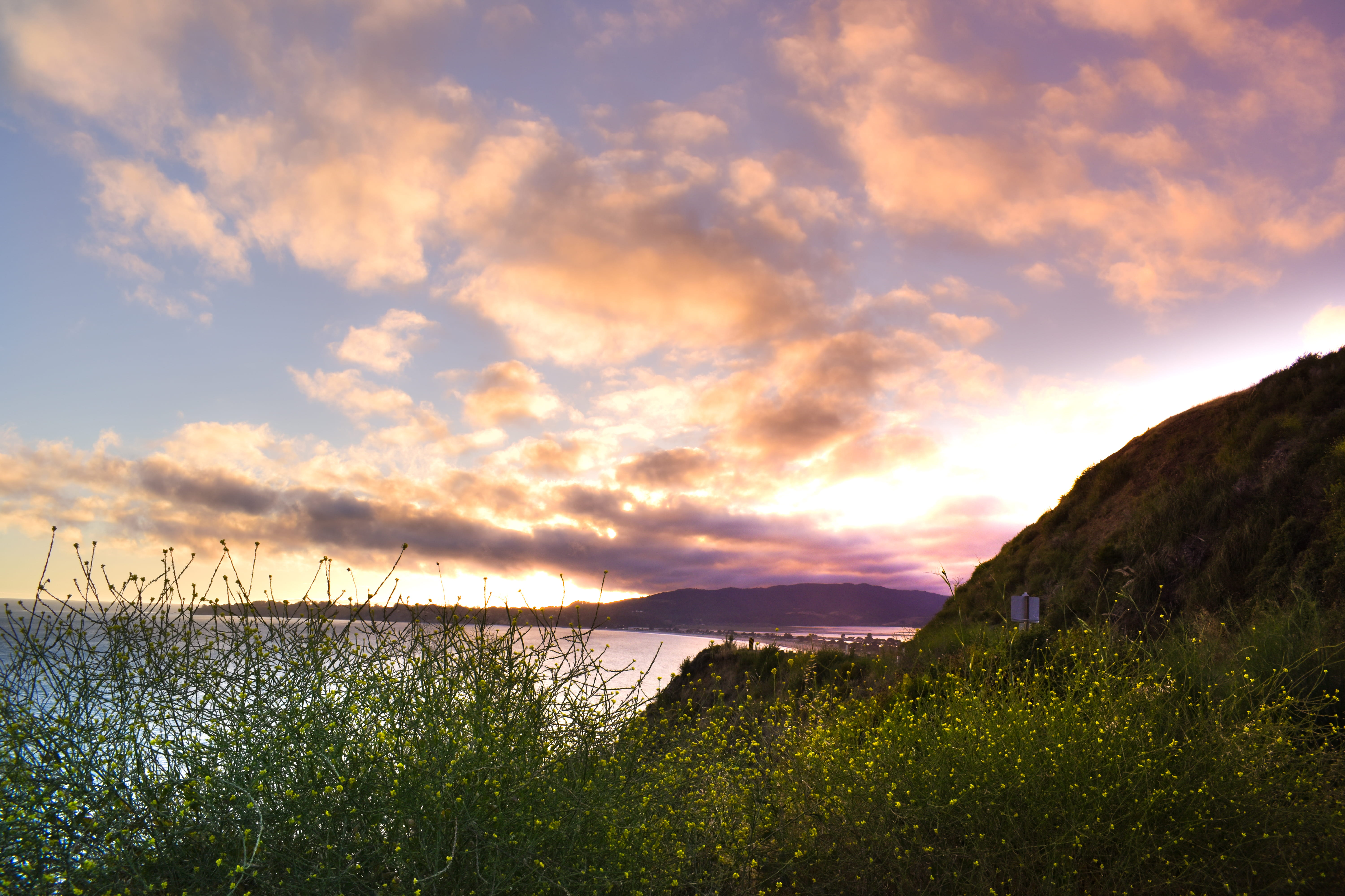 scenics - nature, highway 1, san fransisco, landscape, environment, tranquility, nature, west, mountains, sunset, united states, no people, tranquil scene, HD Wallpaper