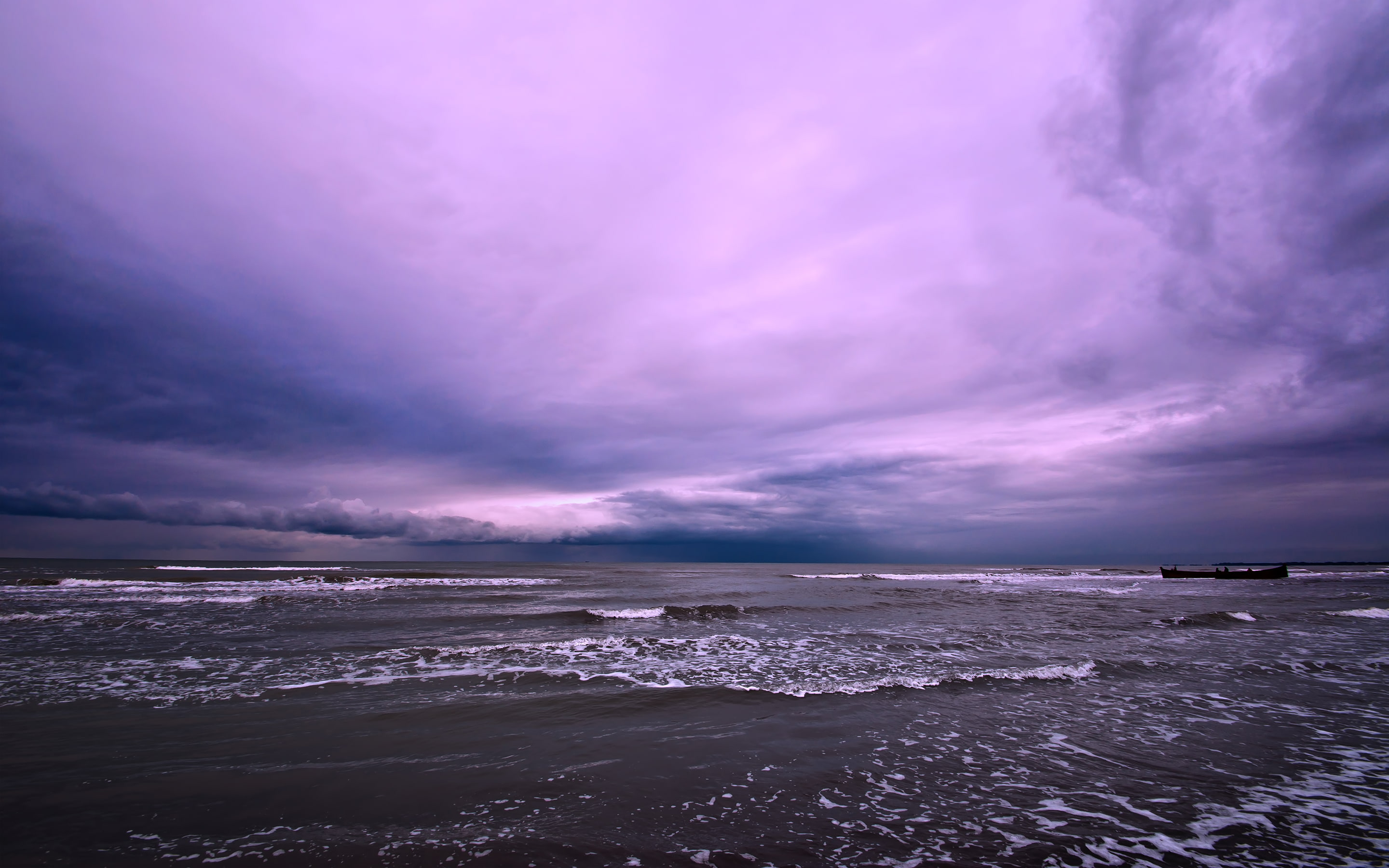 beaches, purple, seascape, boats, sunset, nikon, fisherman, iran, tamronspaf10‑24mmf/3.5‑4.5diii, photography, caspiansea, nikond5000, ocean, 2K, sky, HD Wallpaper