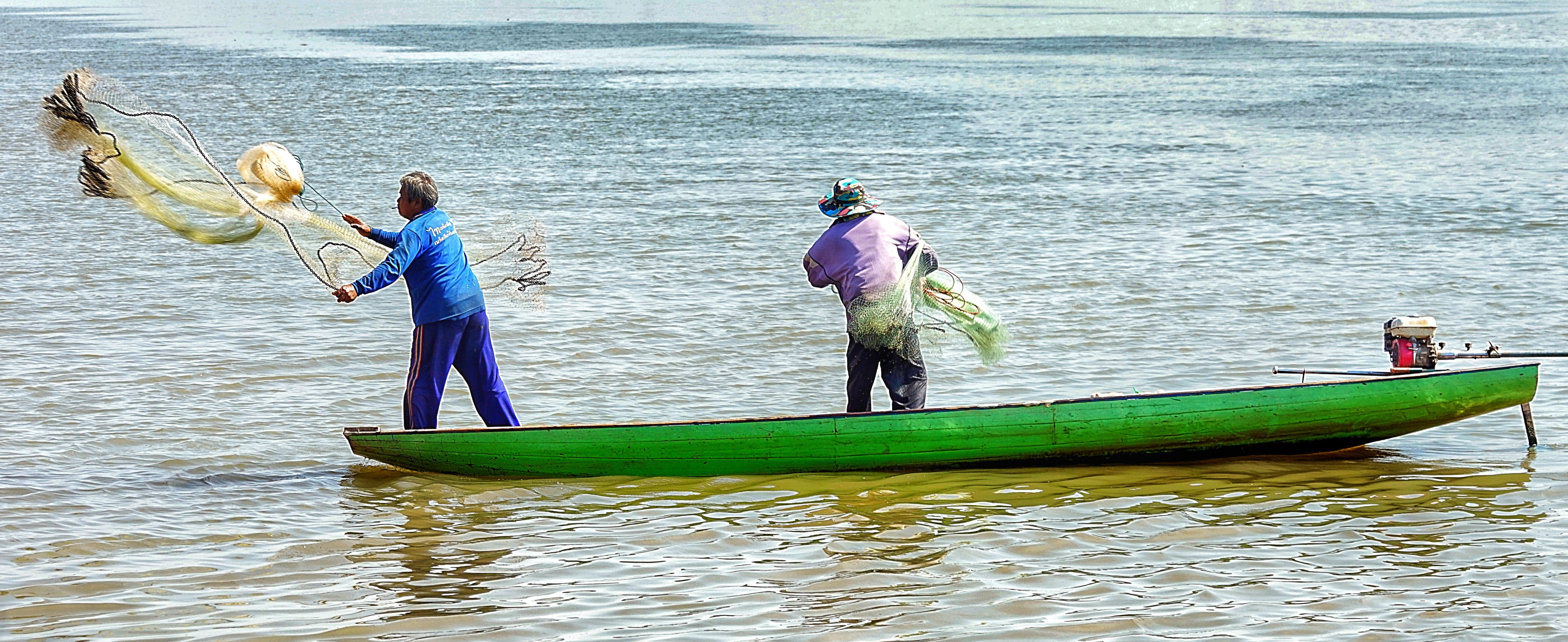 group of people, small, fisherman, outdoors, fishing industry, holding, adult, lifestyle, mekong, occupation, 5K, people, river, transportation, men, boat, HD Wallpaper