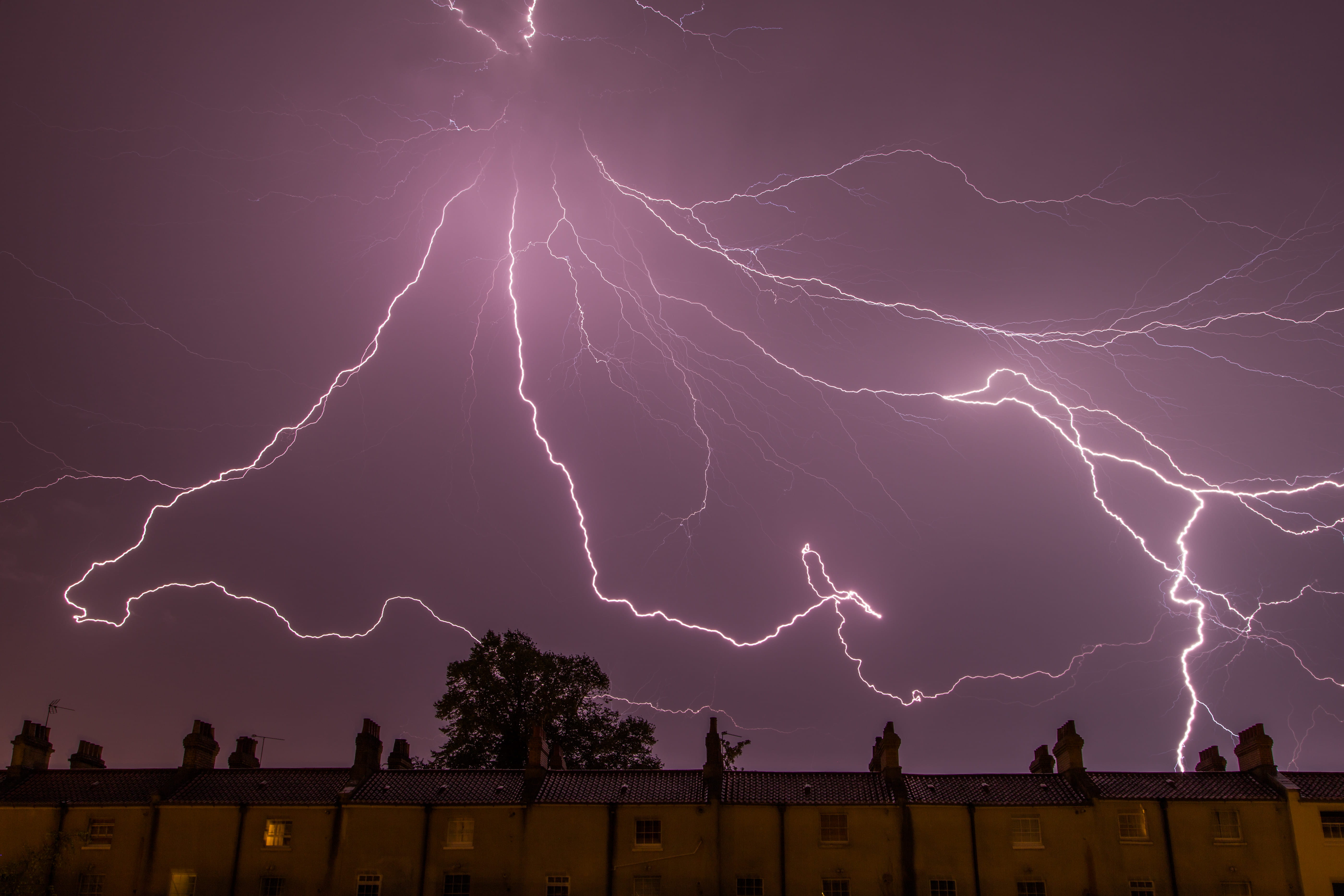 rain, photo, lightning, Lightning Storm, Sky, dark, environment, architecture, building exterior, elements, ominous, outdoors, built structure, cloud - Sky, HD Wallpaper