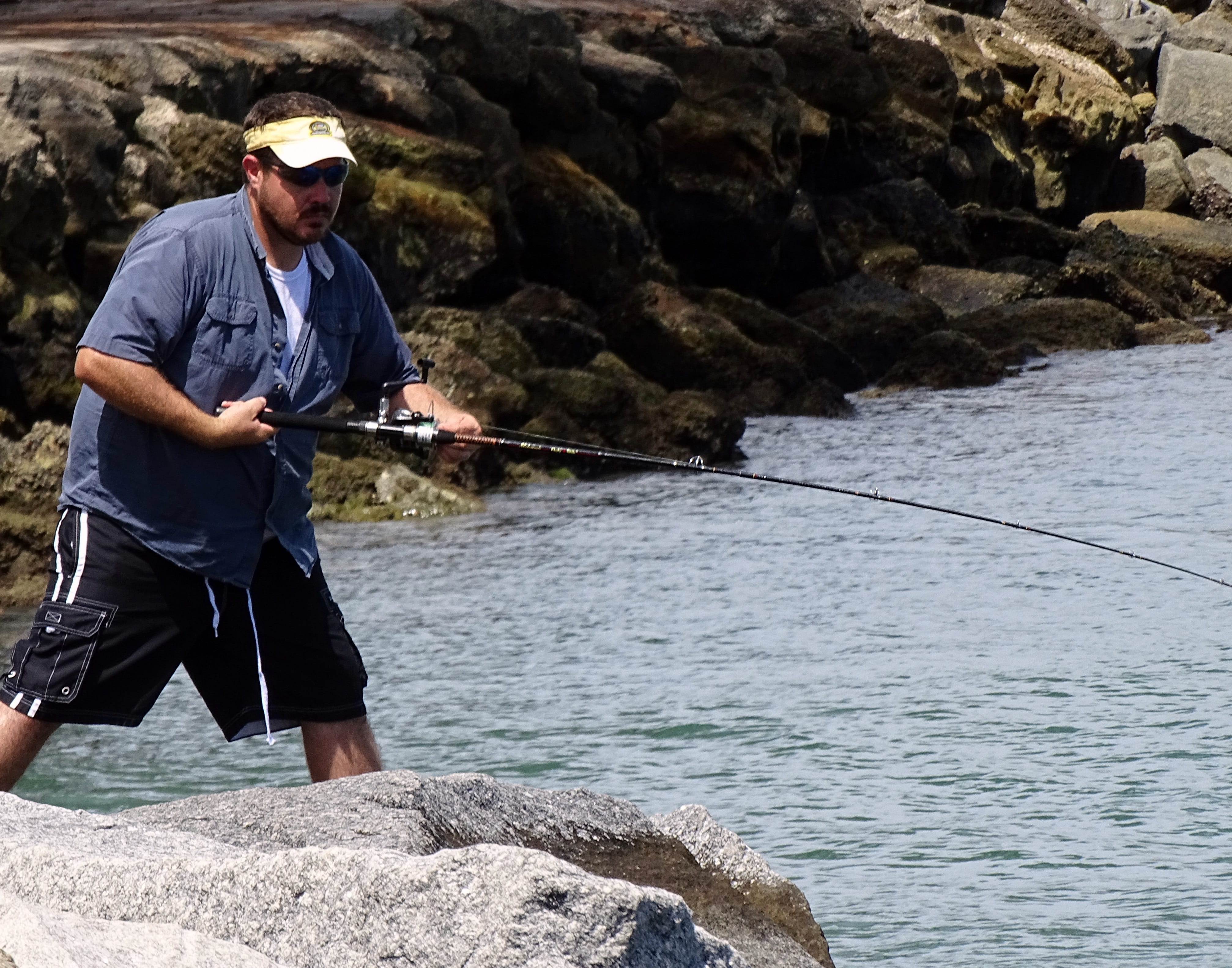 holding, line, lifestyles, mid adult men, men, nature, catch, full length, man, fisherman, activity, reel, real people, water, one person, outdoor, person, HD Wallpaper