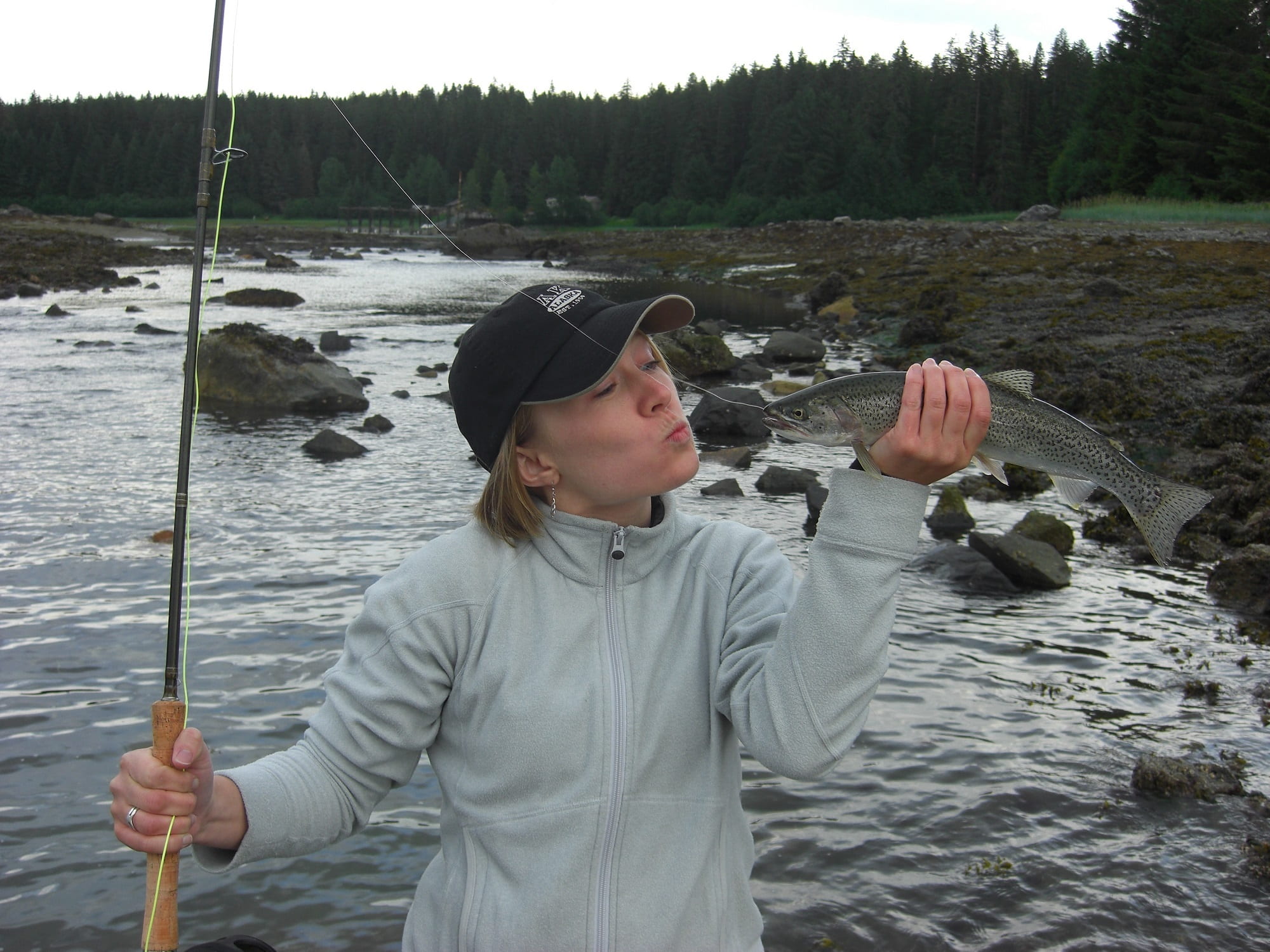 hook, 1080P, females, angling, fishing, woman, lure, stream, looking, leisure activity, sport, nature, fly, fish, line, river, teenager, female, young adult, HD Wallpaper