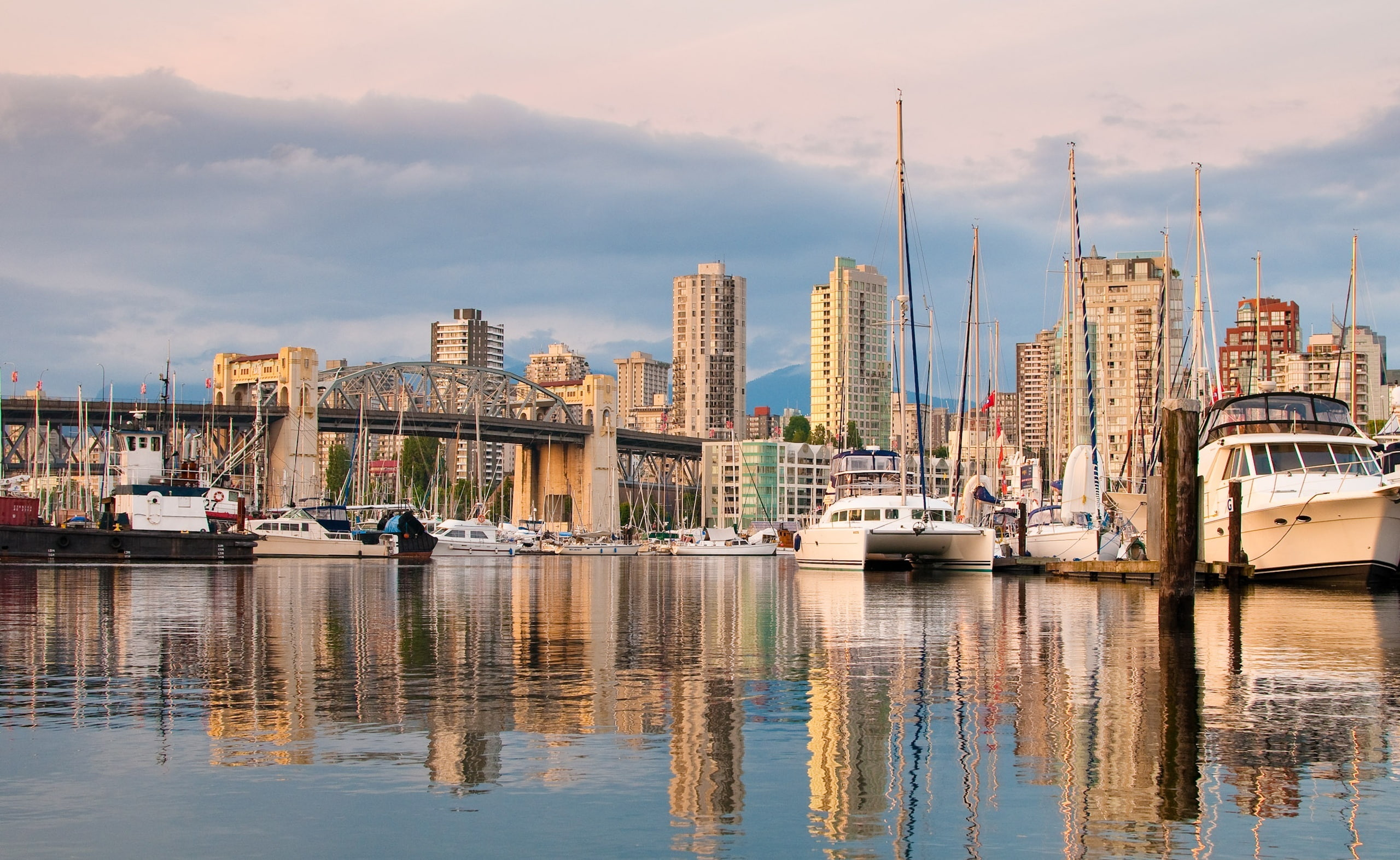 outdoors, sky, building exterior, Harbour, Vancouver, architecture, passenger craft, river, mode of transportation, city, nautical vessel, white, British Columbia, HD Wallpaper