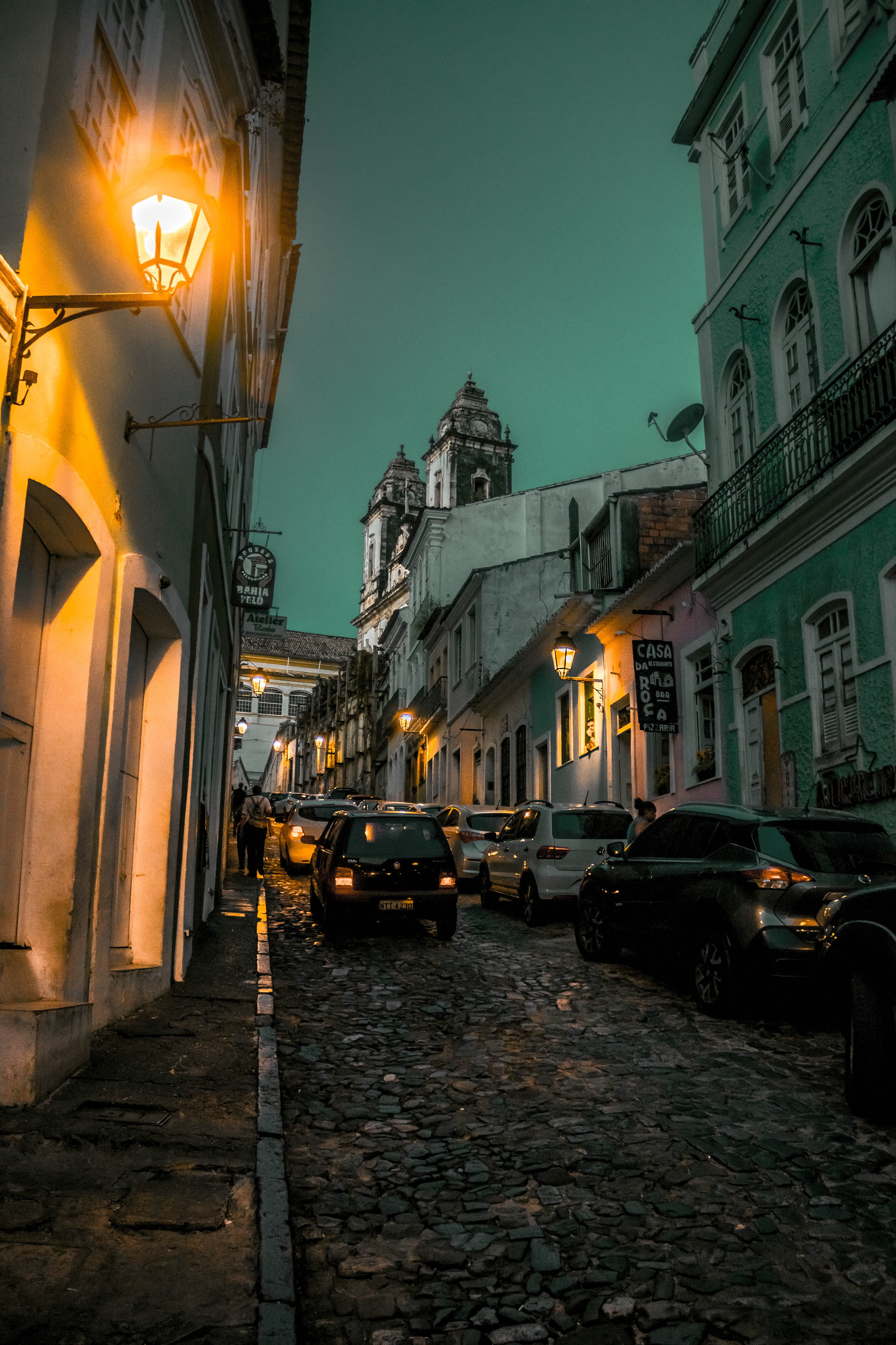 nautical vessel, walls, building exterior, urban, parked, building, canal, street, lamps, no people, parked cars, narrow, town, 5K, street lamps, cobblestone street, Phone HD Wallpaper