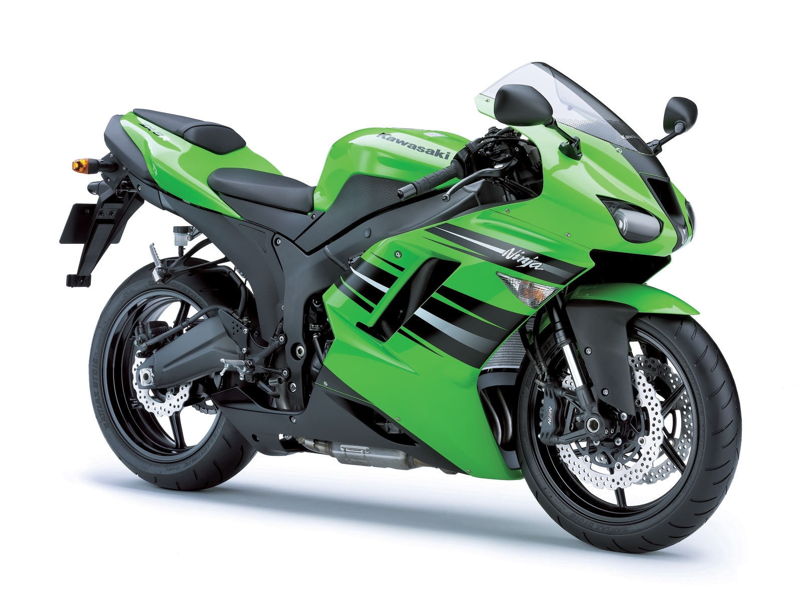 Ninja, zx, r, green color, land vehicle, studio shot, nature, Blue, stationary, toy, white background, wheel, cut out, Kawasaki, black color, transportation, HD Wallpaper