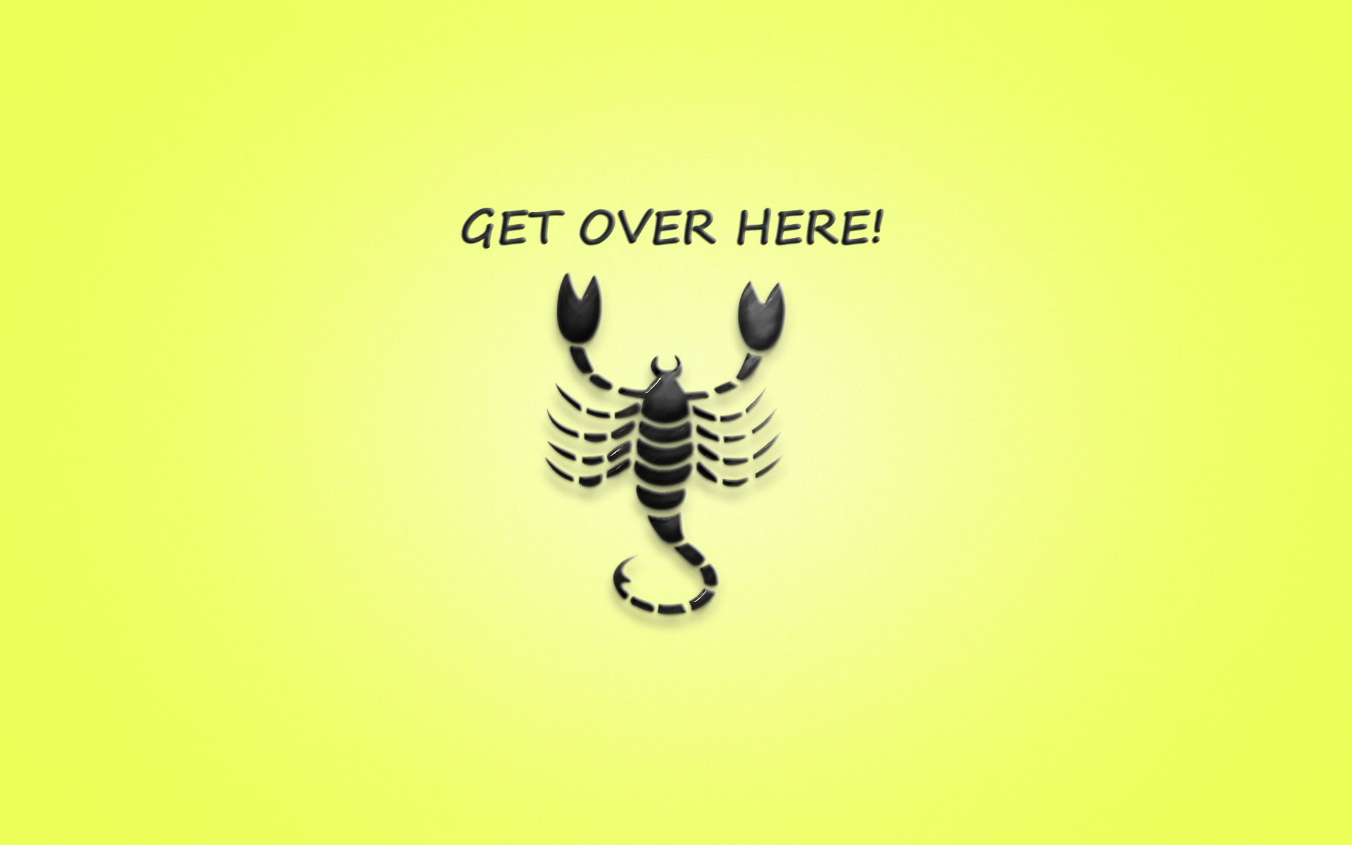 art, minimalism, halloween, the inscription, mortal kombat, scorpion, western script, text, get over here, mammal, overlay, celebration, message, creativity, HD Wallpaper
