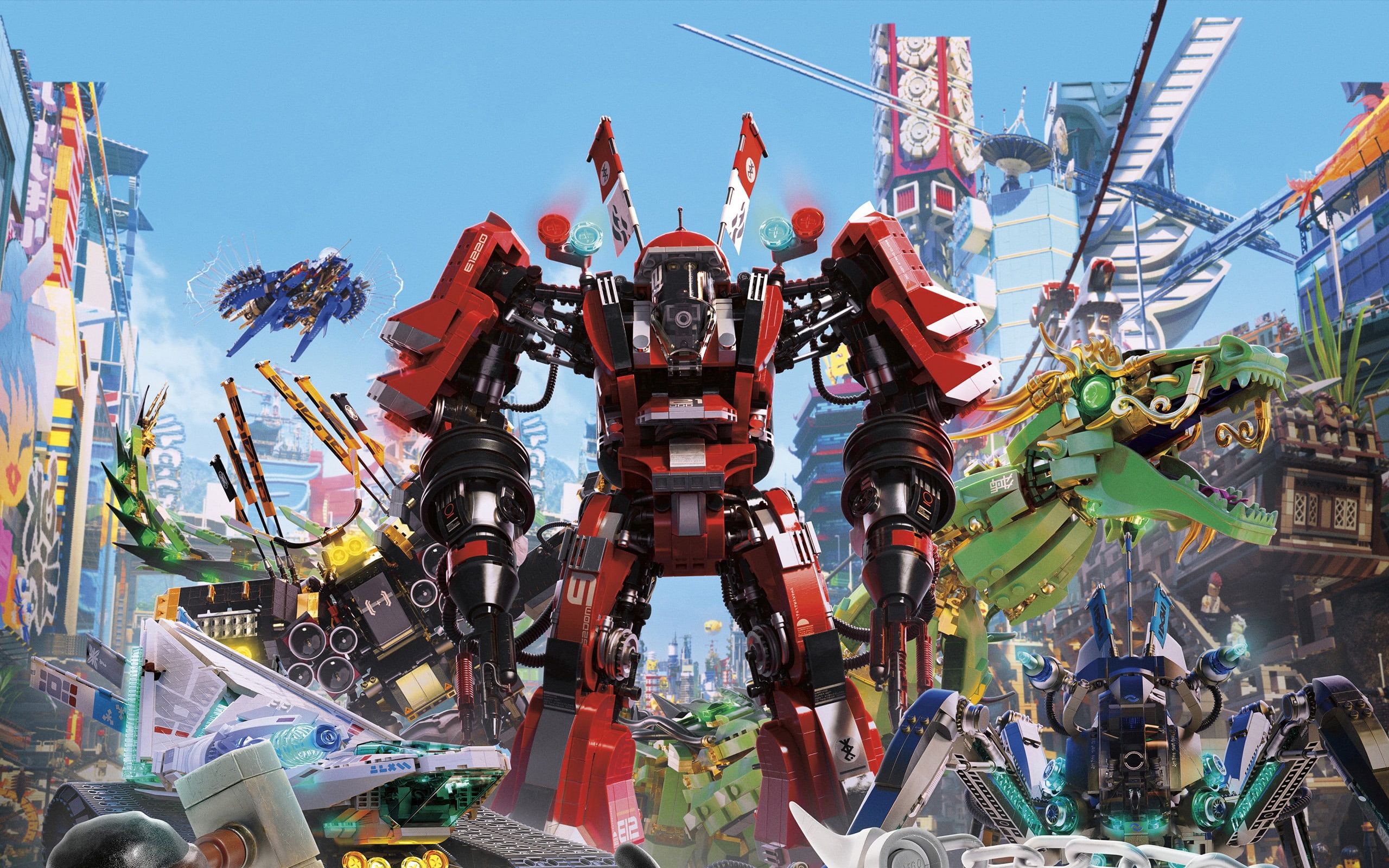 cooperation, motion, helmet, sky, movie, group of people, outdoors, people, day, low angle view, lego, machinery, ninjago, industry, 2K, architecture, HD Wallpaper