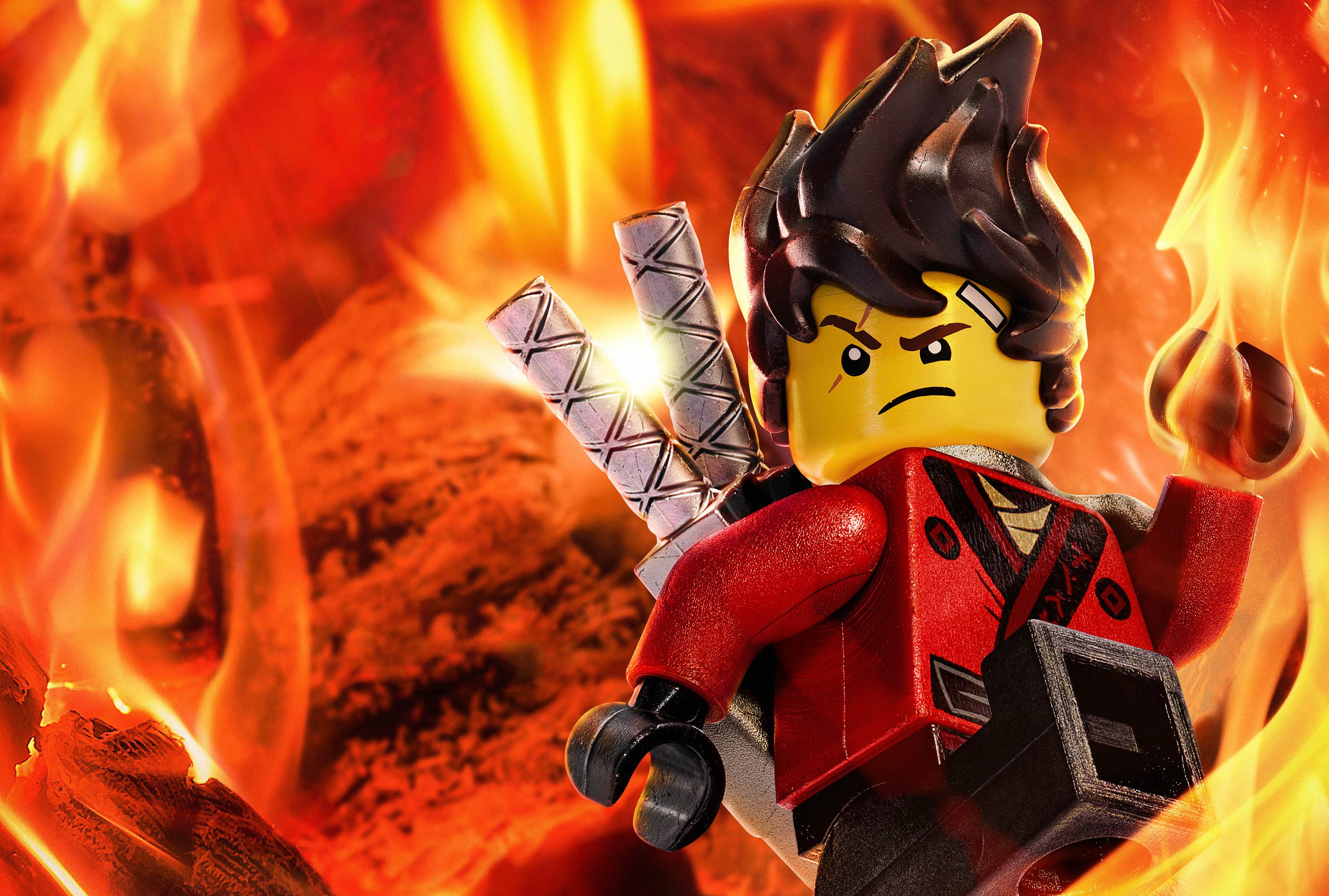fire - natural phenomenon, animal representation, 2K, the lego ninjago movie, no people, decoration, fire, flame, 2017 movies, toy, burning, hd, nature, HD Wallpaper