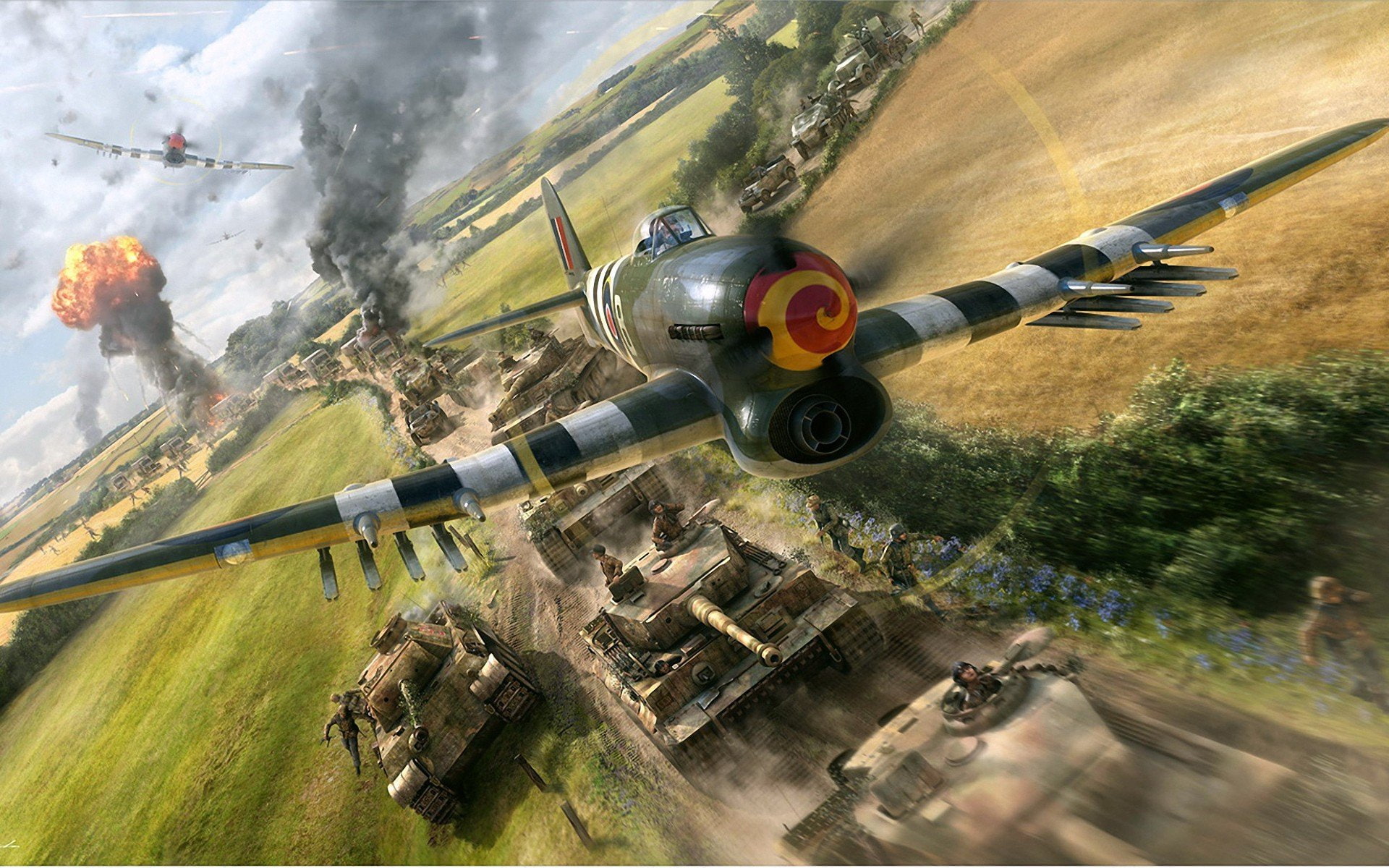combat, flight, thunder, simulator, military, mmo, war, 1080P, battle, HD Wallpaper