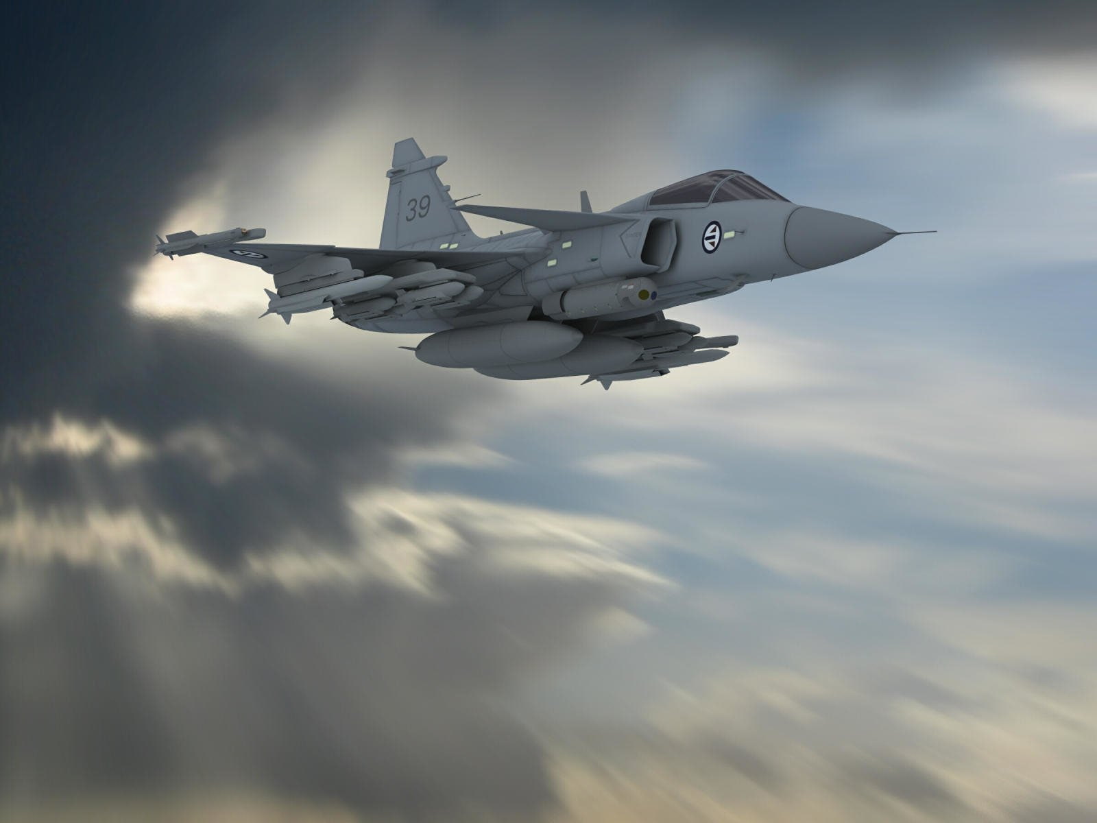 Saab JAS 39 Gripen, 720P, Jet Fighters, HD Wallpaper