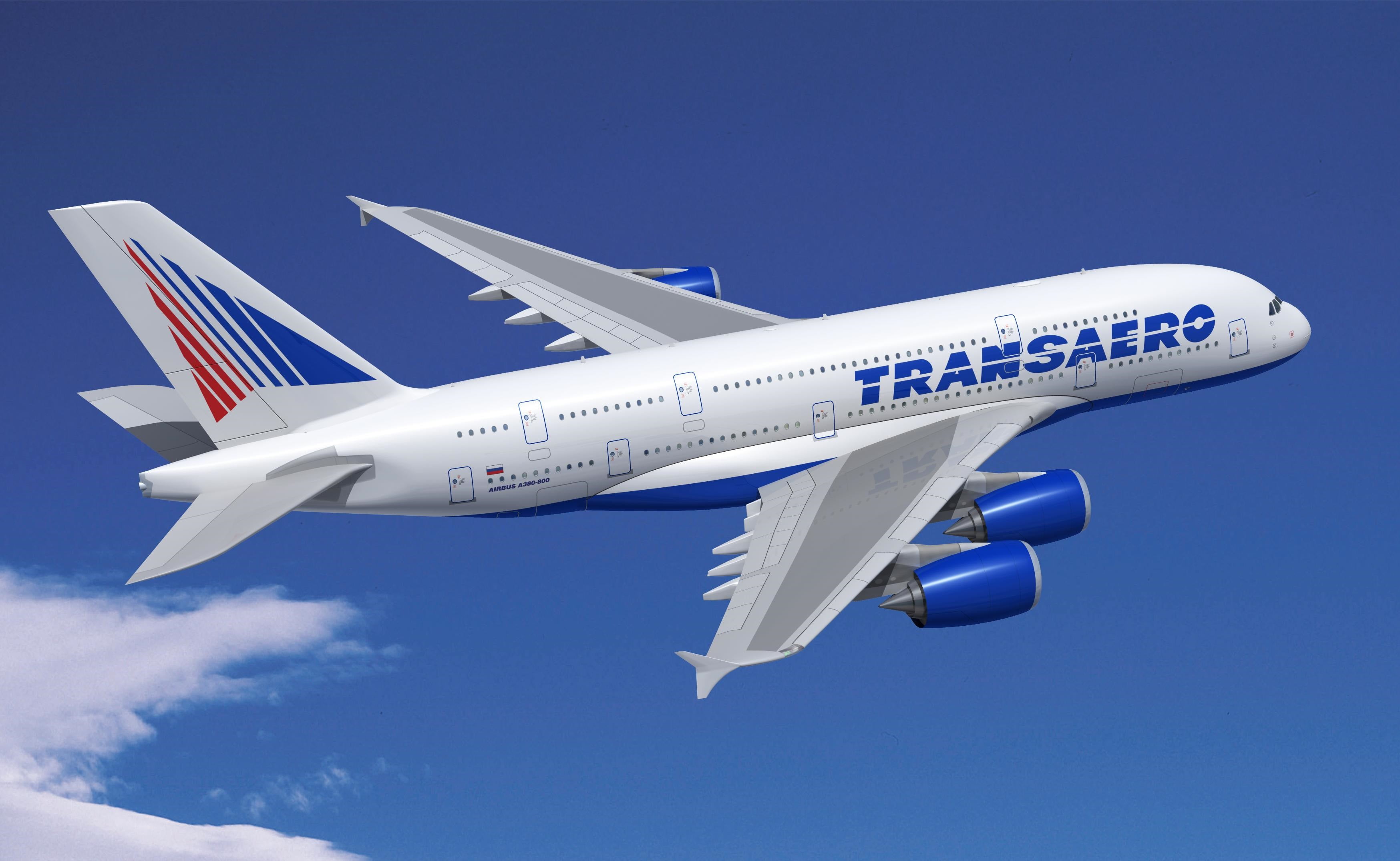 The sky, flying, Transaero, cloud - sky, travel, engine, no people, mode of transportation, outdoors, Flight, airplane, private airplane, The plane, transportation, HD Wallpaper