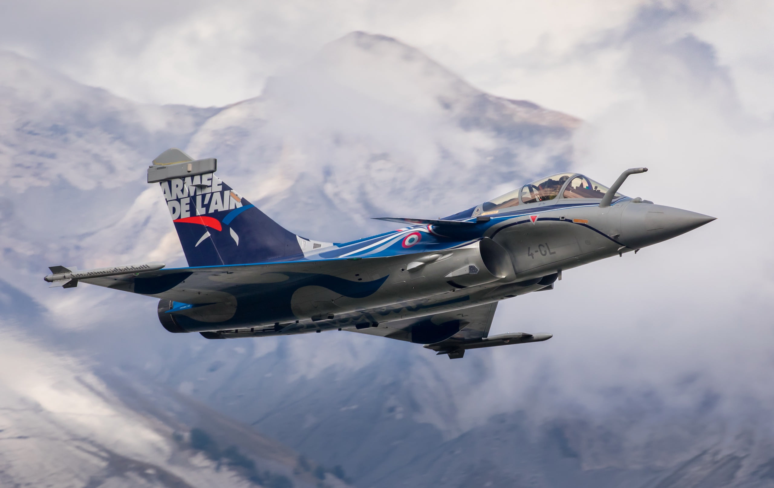Dassault Rafale C 4-GL, 2K, weapons, French Air Force, the plane, HD Wallpaper