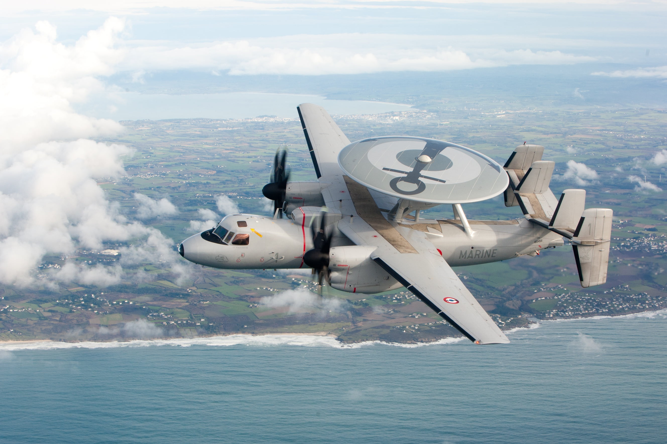 French Navy, 2K, E-2D Hawkeye, AWACS, Marine Nationale, HD Wallpaper