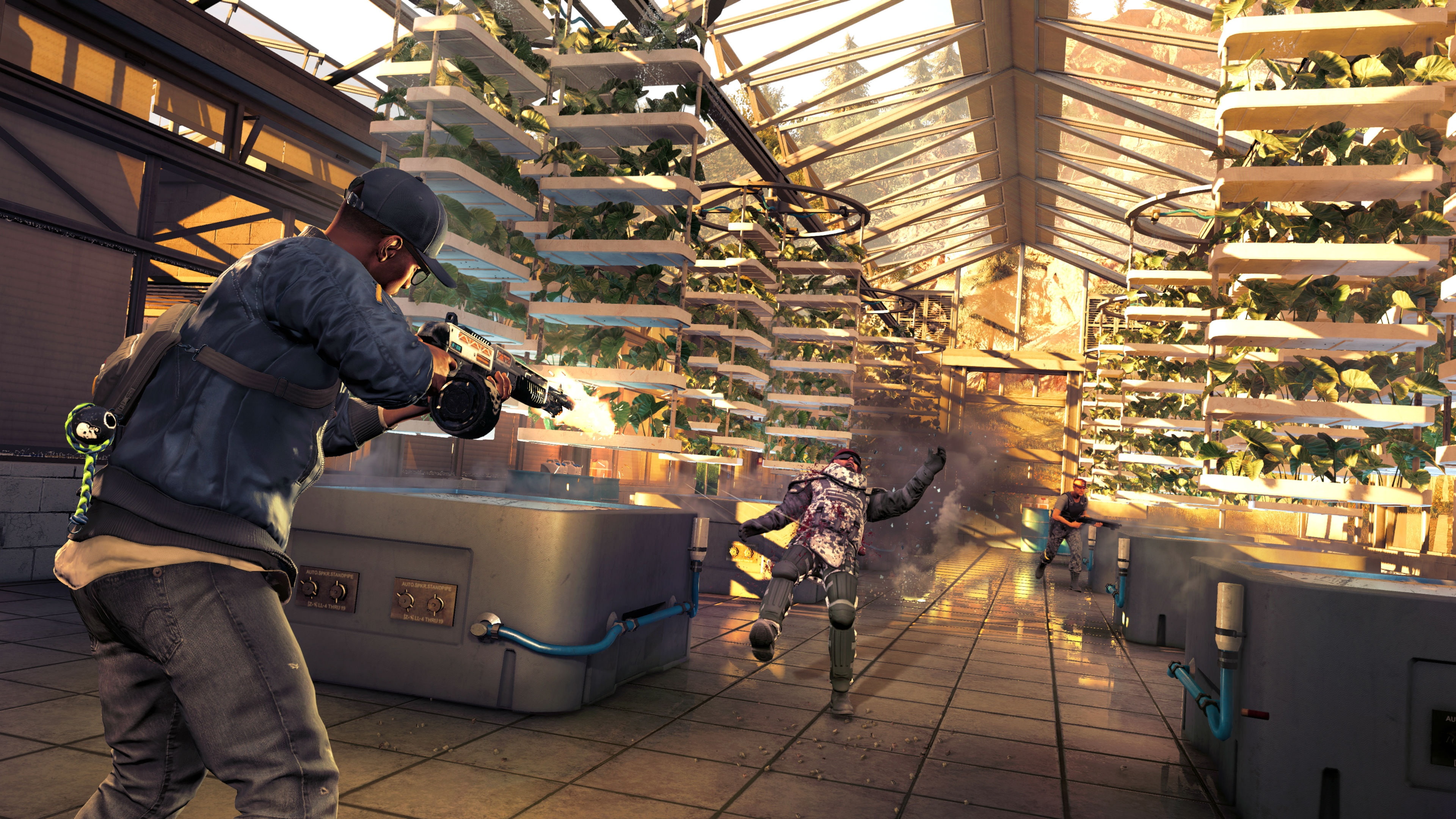 4K, dogs, action, futuristic, fighting, cyberpunk, watch, shooter, sci-fi, fps, HD Wallpaper