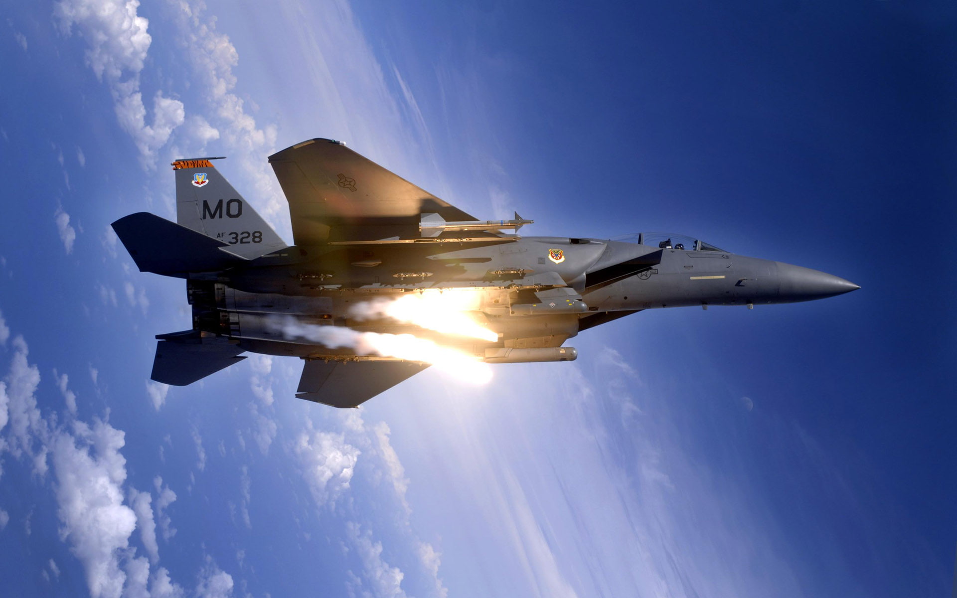 strike, f, eagle, pops, e, flares, 1080P, HD Wallpaper