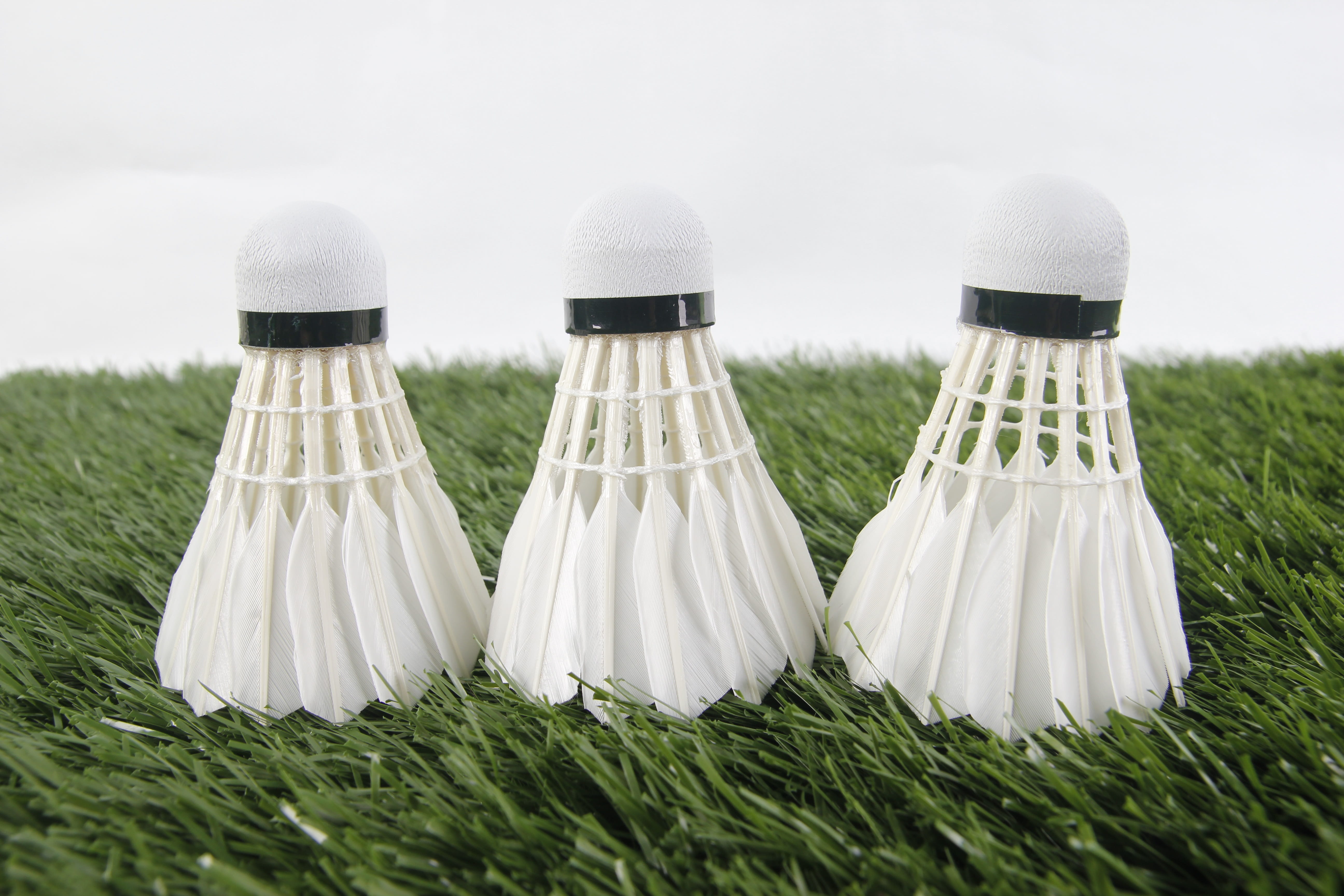contrasts, event, Shuttlecock, side by side, plant, variation, outdoors, no People, 5K, day, grass, close-up, two objects, land, Badminton, in a row, white color, HD Wallpaper