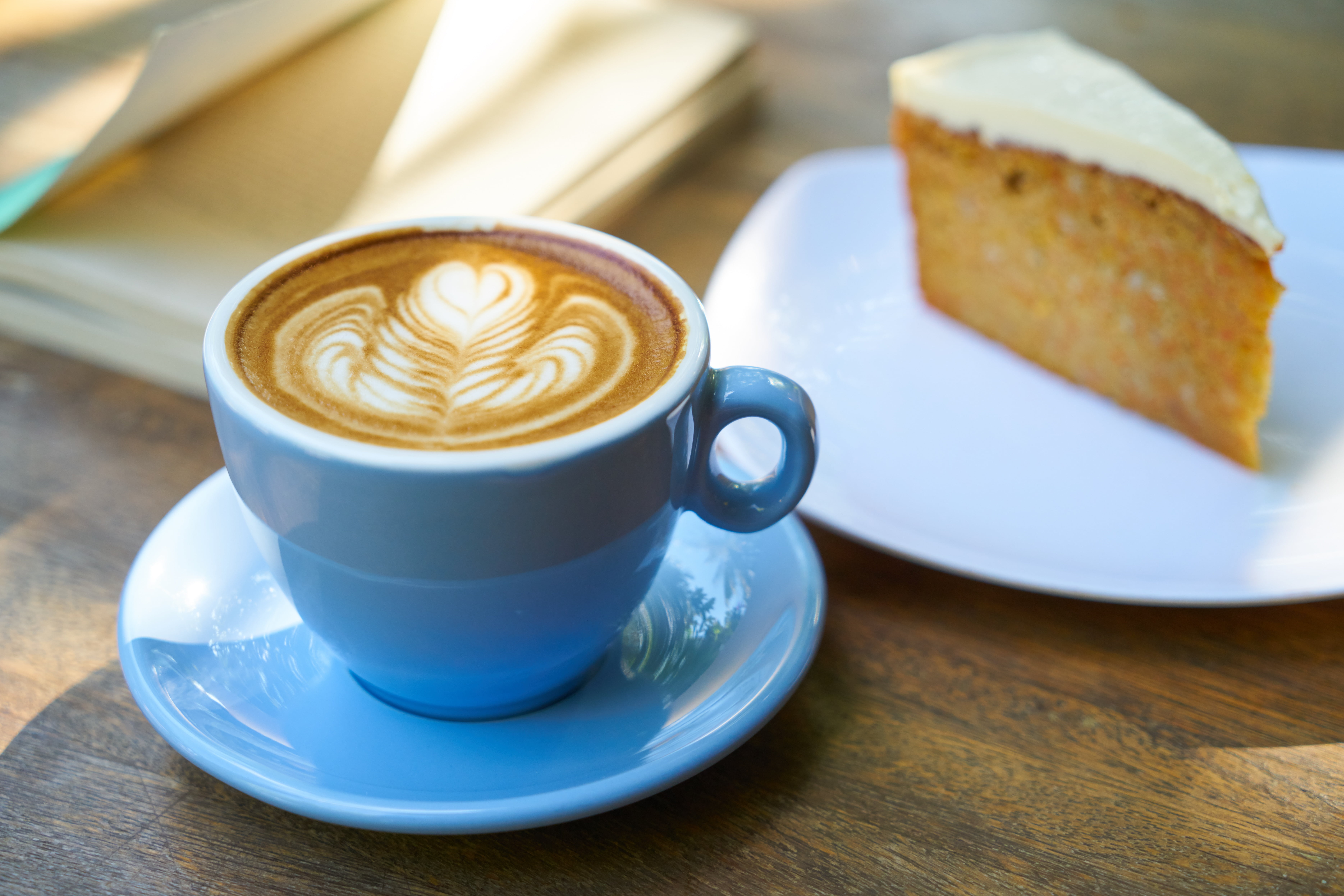 tea cup, cup, coffee - drink, photography, coffee cup, drink, beside, espresso, cake, sweet, beverage, fresh, latte, brown, caffeine, nutrition, wake, wood, HD Wallpaper