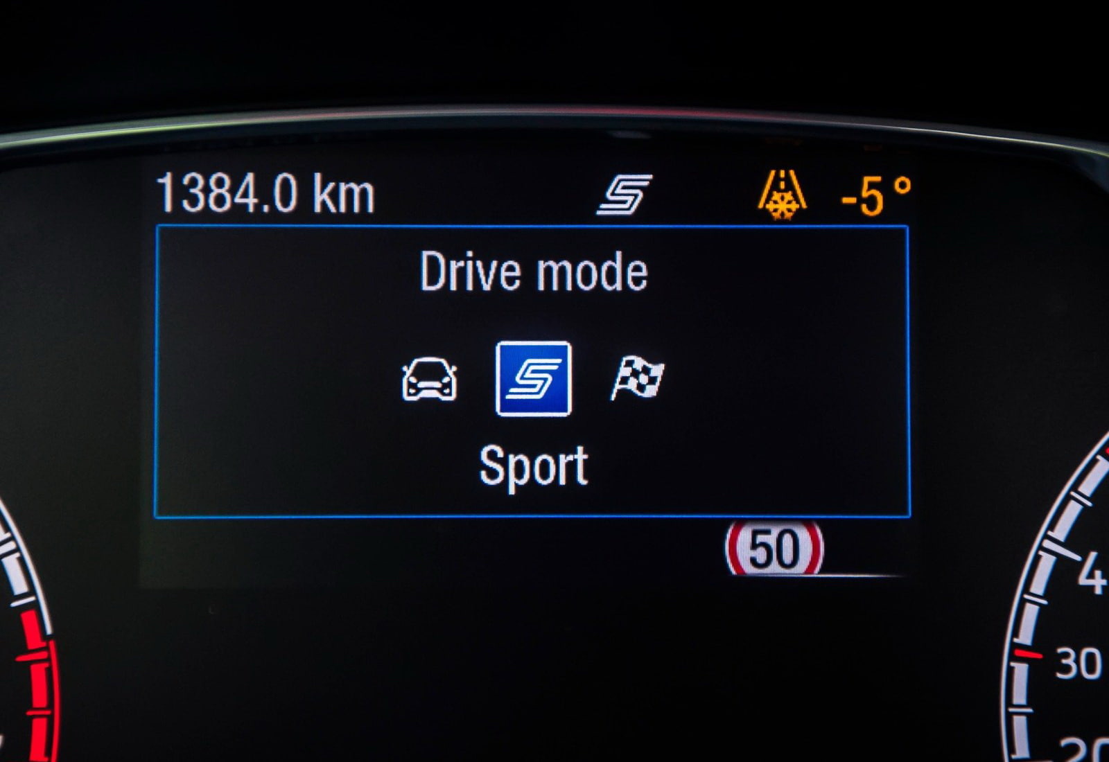 720P, graphical user interface, control, speedometer, device screen, black background, no people, number, screen, ford, (2018), transportation, car, motor vehicle, HD Wallpaper