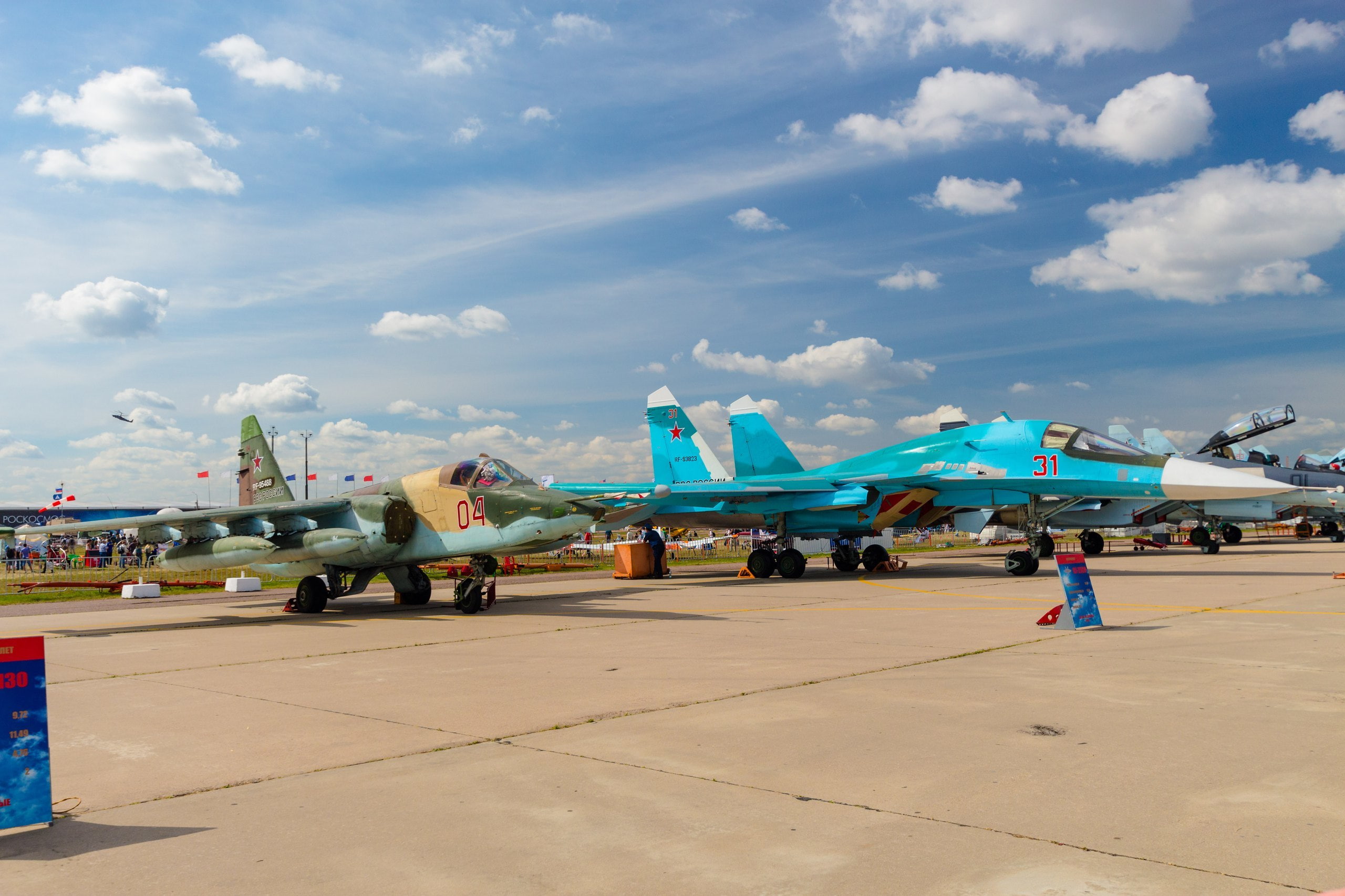 The plane, Russia, Bomber, Su-25, Su-34, Fighter, Dry, 2K, Attack, MAX, Military, MAKS, BBC, 2015, HD Wallpaper