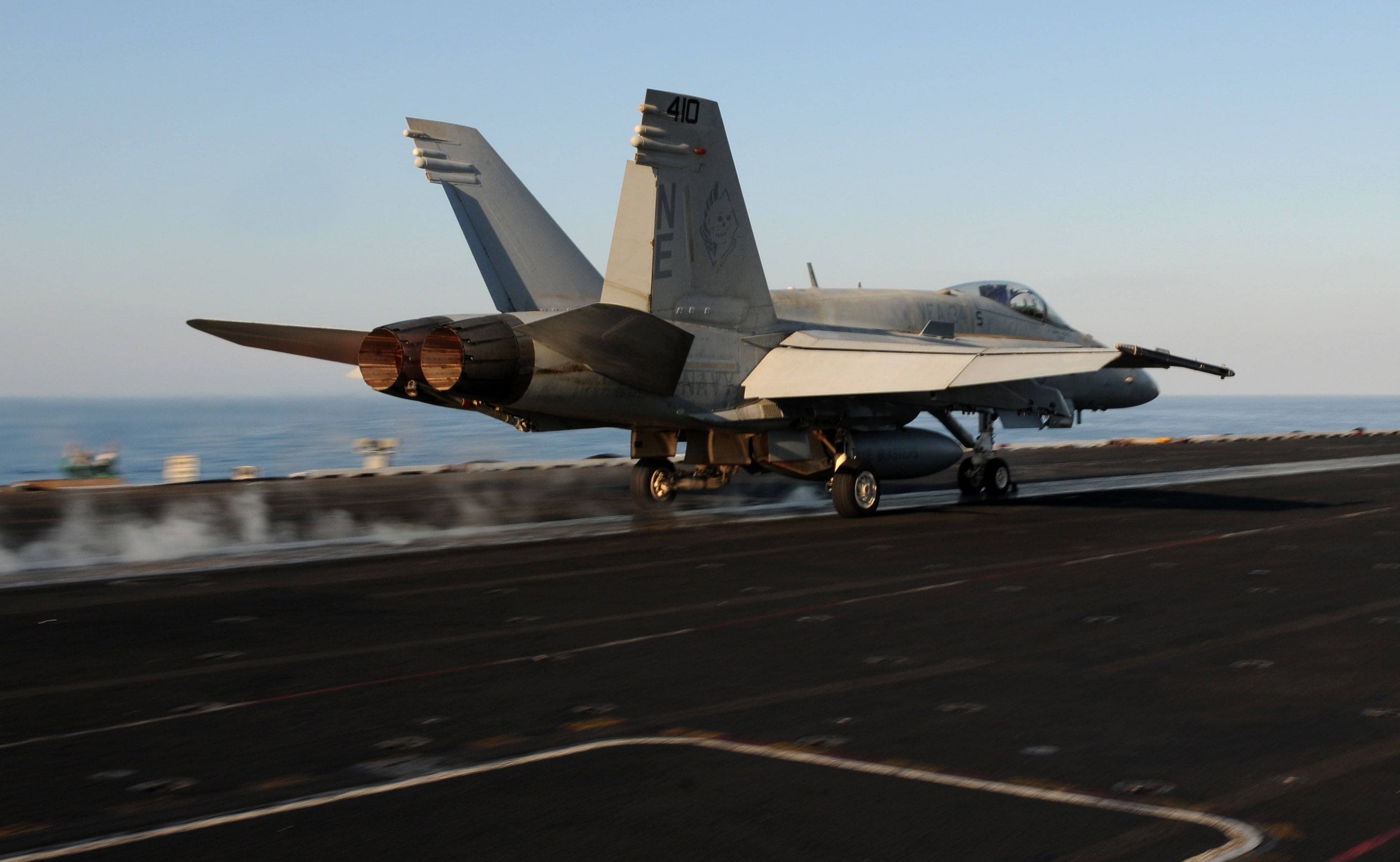 airport runway, air vehicle, 2K, clear sky, airport, aerospace industry, travel, jet, airplane, motion, military, mode of transportation, fighter plane, HD Wallpaper