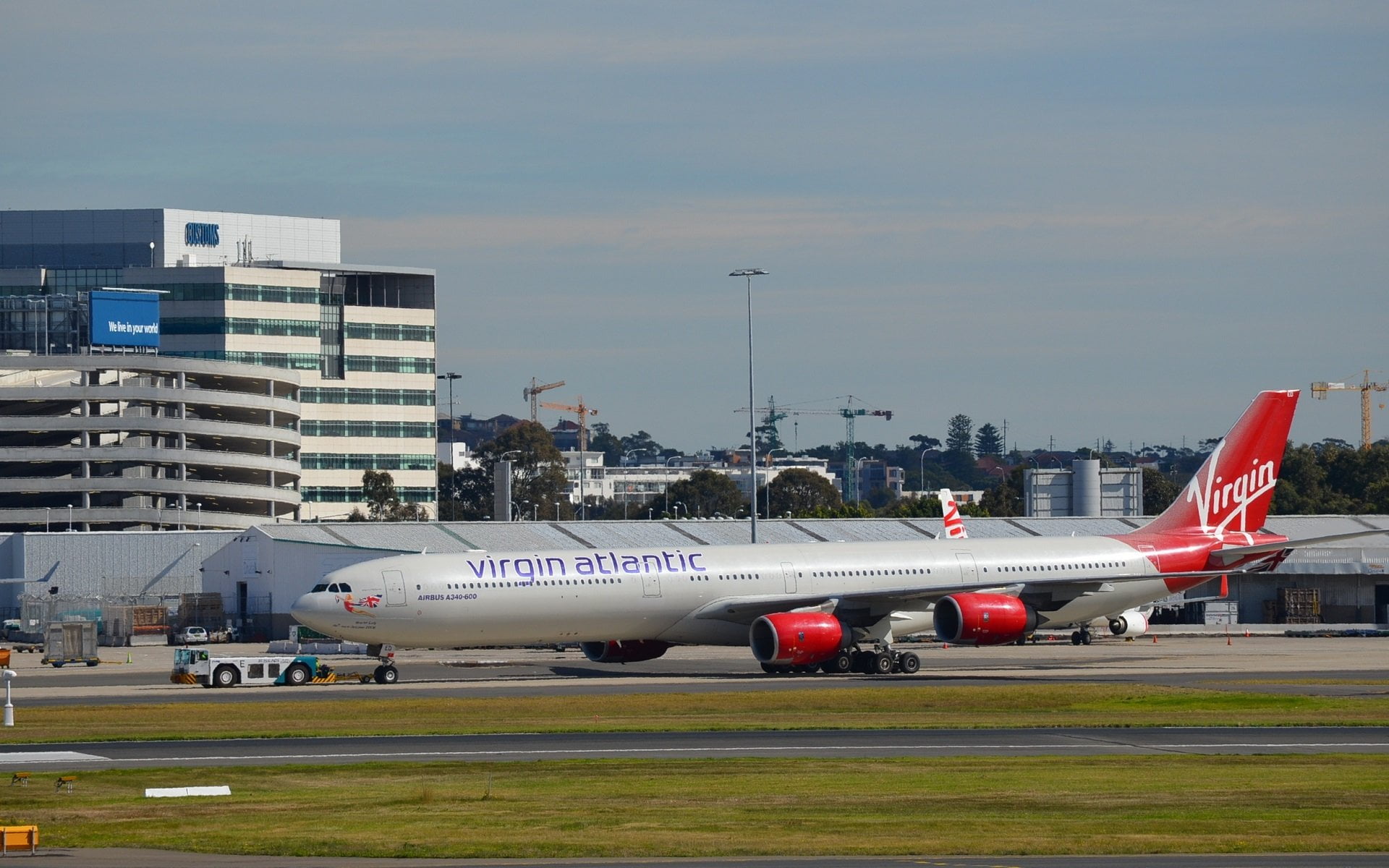Vehicle, Airplane, stationary, travel, building exterior, nature, Aircrafts, mode of transportation, airport runway, Airport, Airbus, no people, transportation, HD Wallpaper