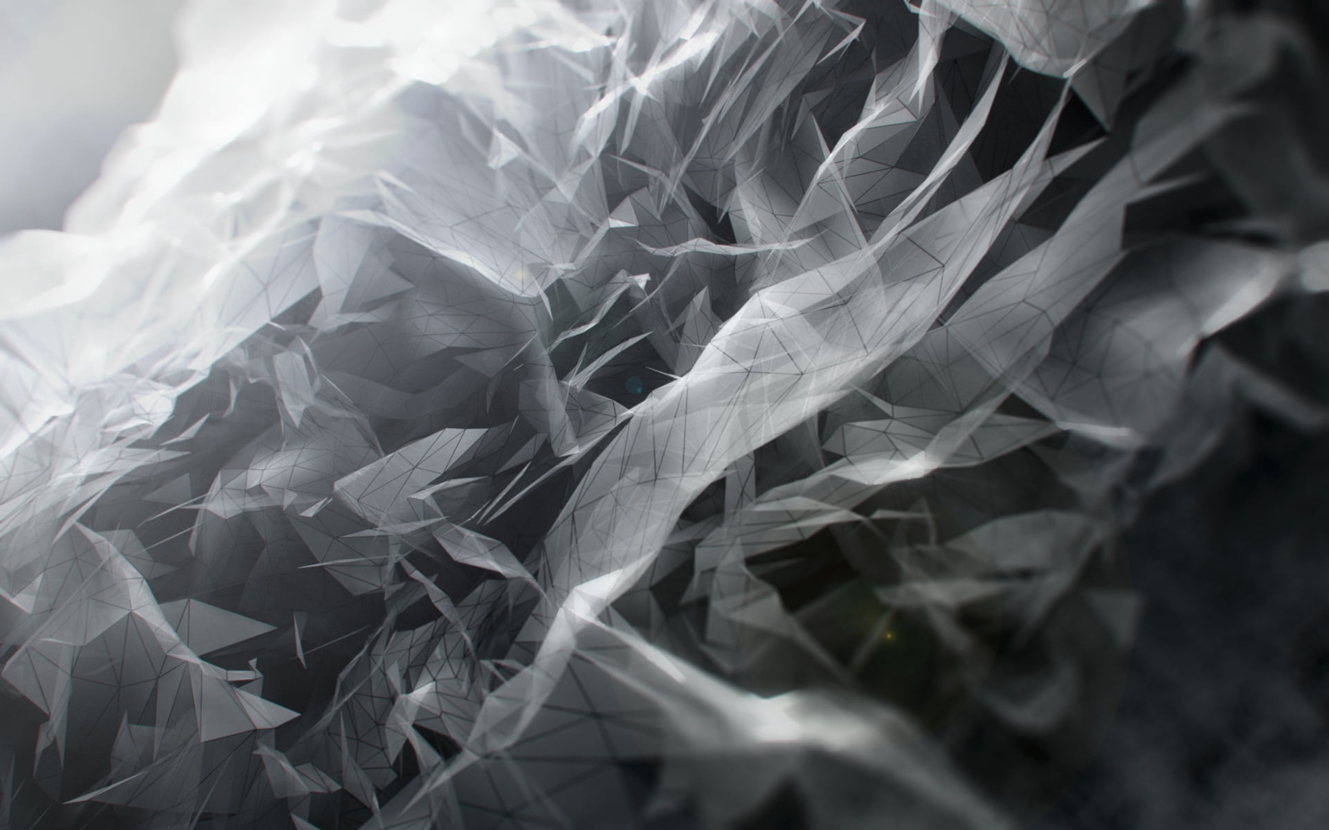 gray, illustration, full frame, 1080P, smoke, abstract, plant part, futuristic, chaos, blurred, high angle view, nature, backdrop, day, light, crumpled, HD Wallpaper