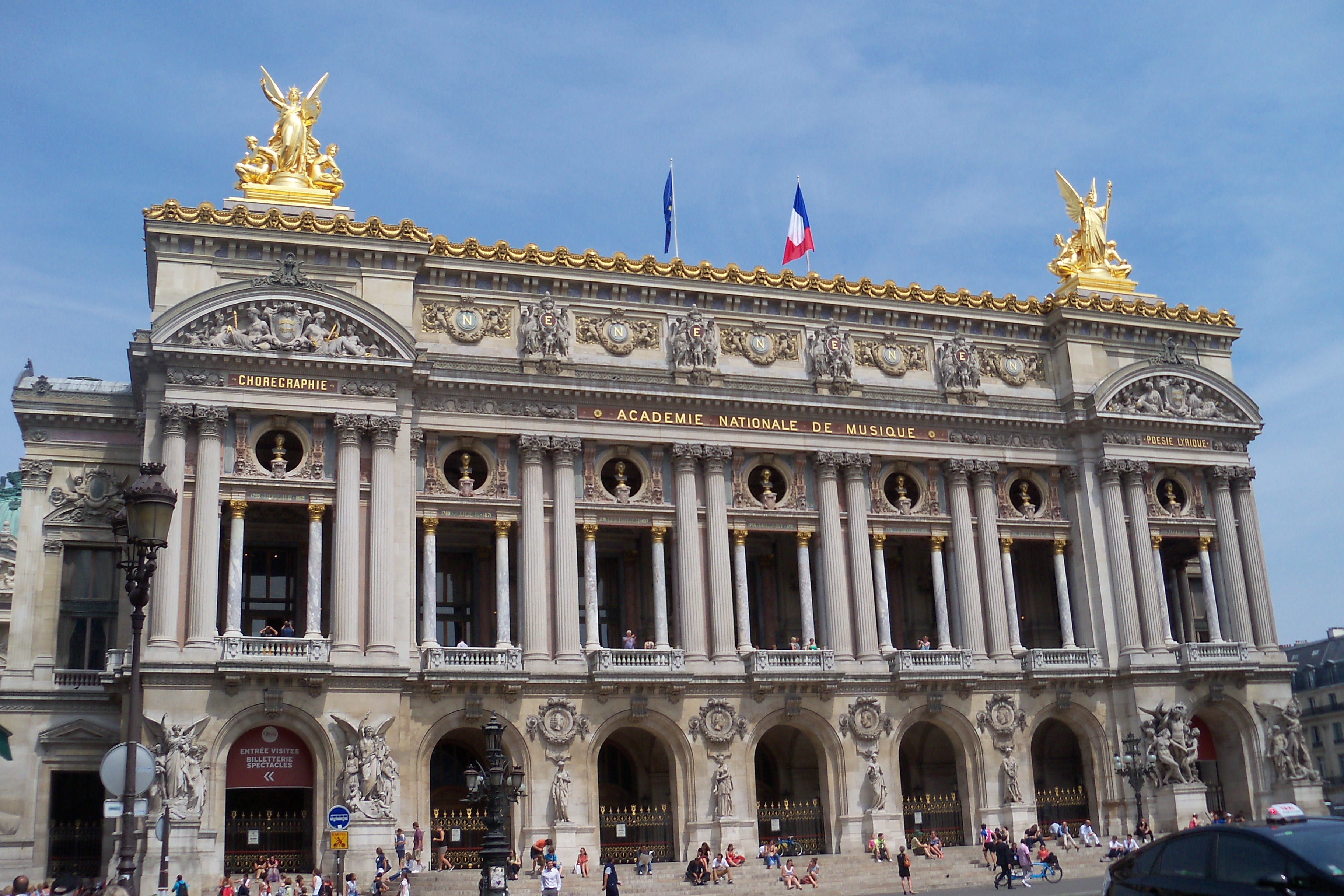 group of people, real people, ornate, nature, opera, history, architectural column, low angle view, travel destinations, paris, sculpture, built structure, HD Wallpaper