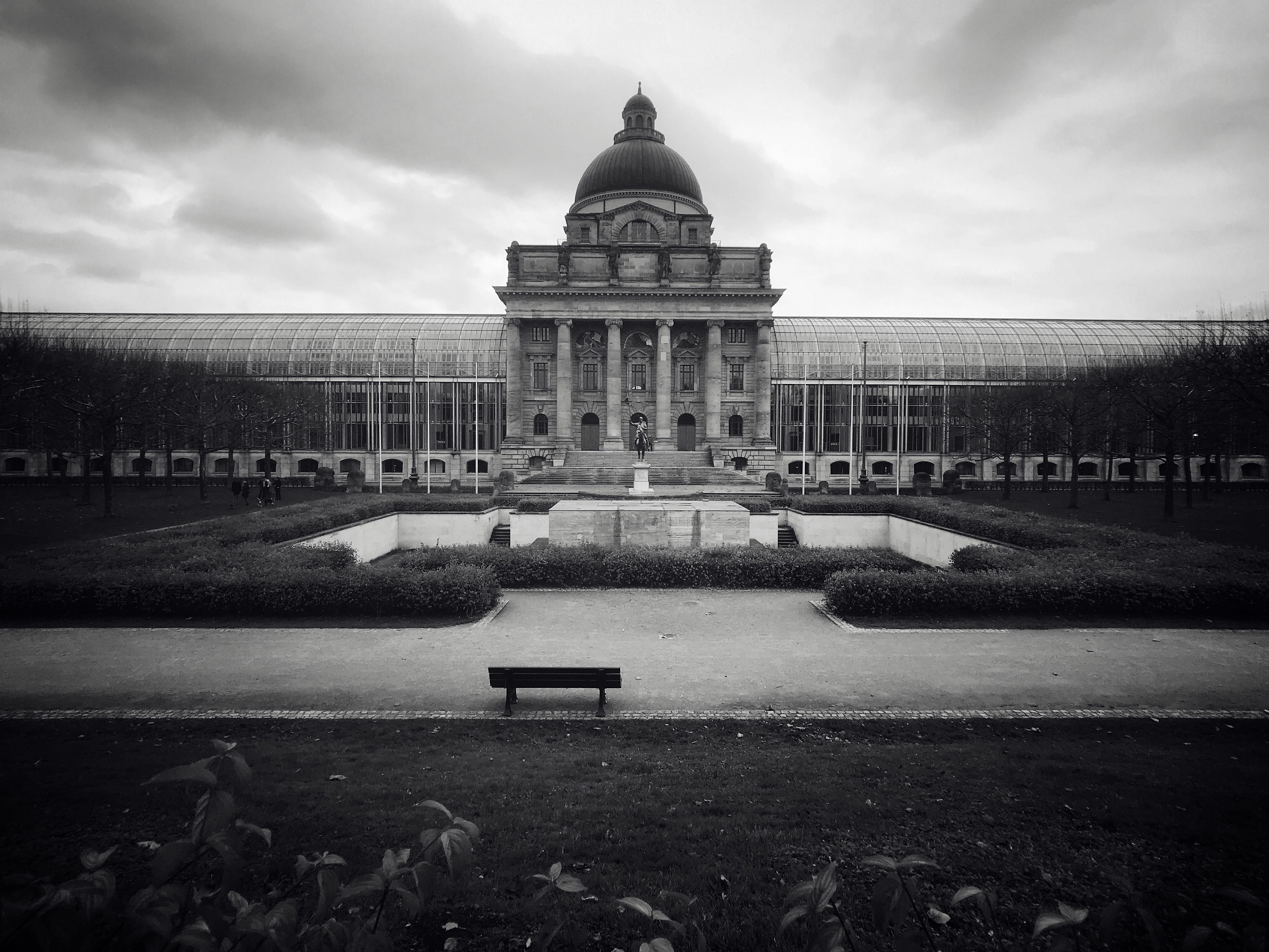 nature, germany, travel destinations, politics, travel, white, cloud - sky, münchen, black, building exterior, day, architecture, architectural column, HD Wallpaper