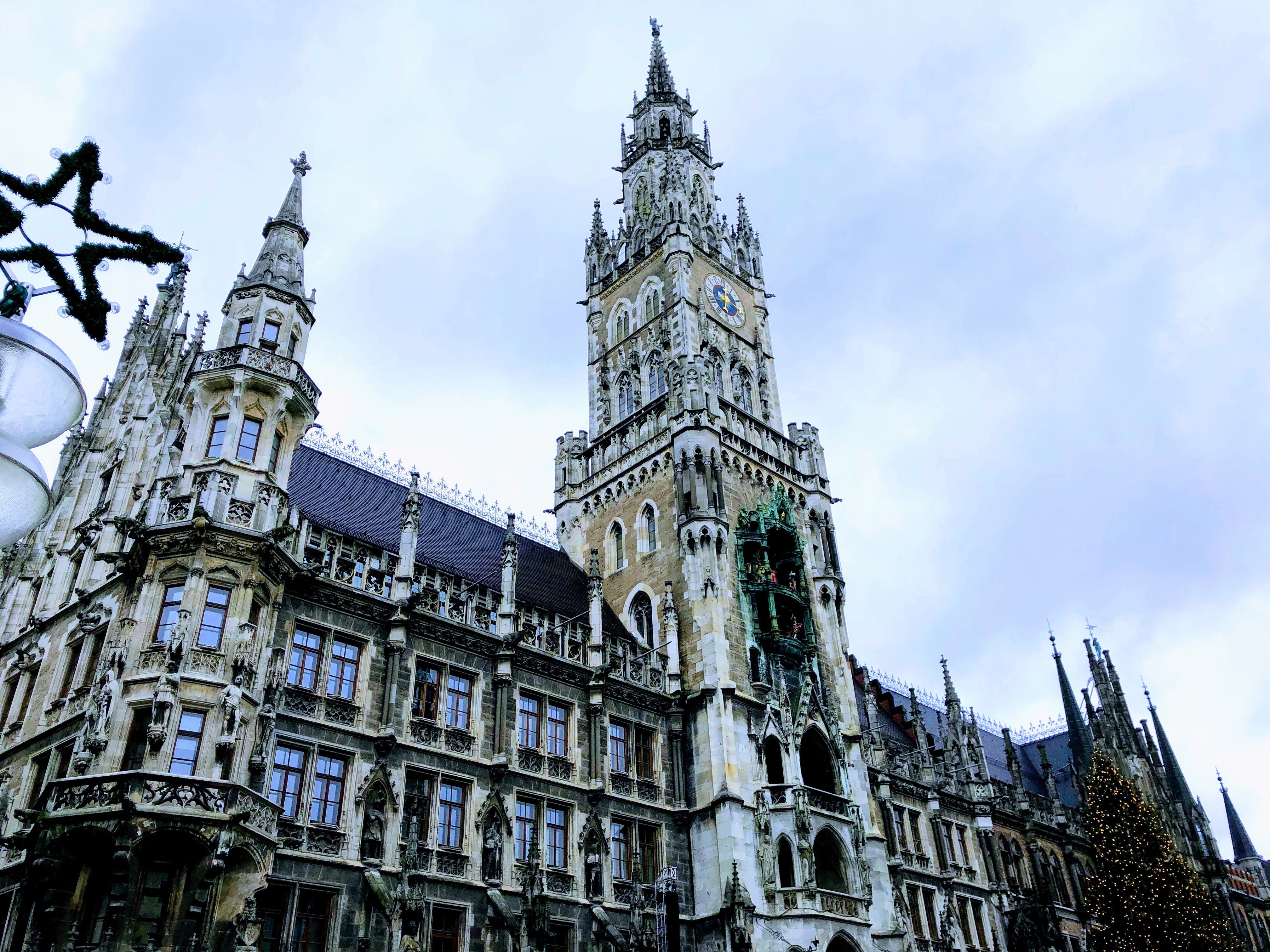 the past, gothic style, tourism, city, sky, architecture, nature, münchen, built structure, tall - high, travel, cloud - sky, marienplatz 1-2, ornate, window, HD Wallpaper
