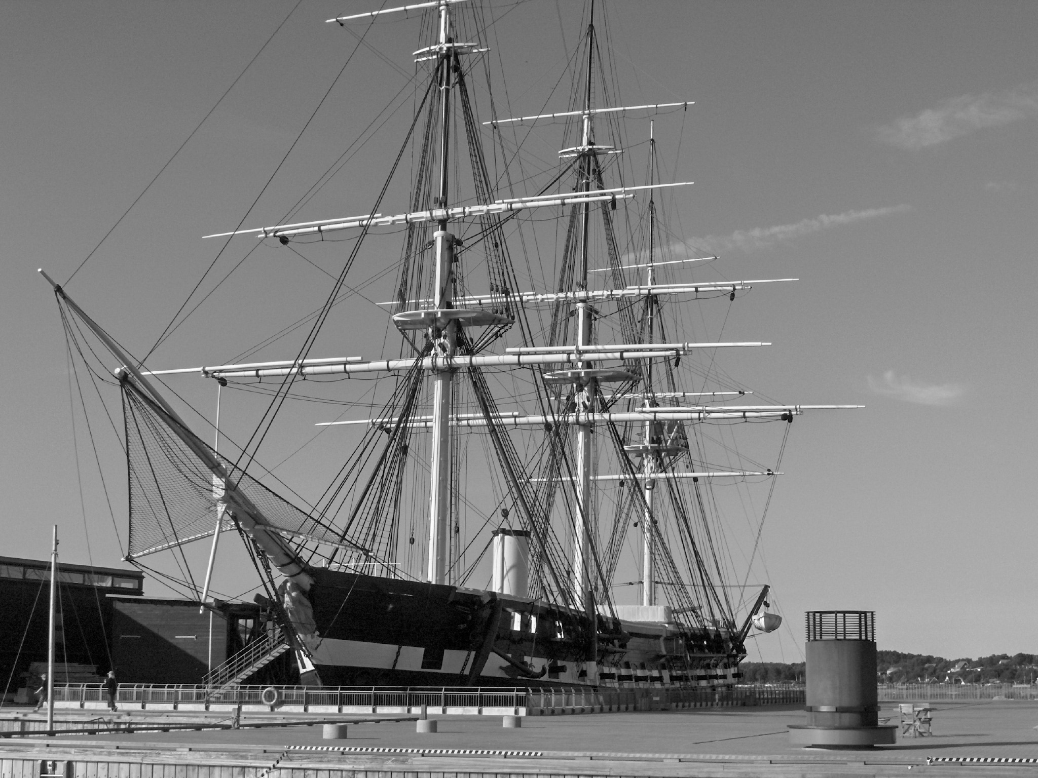 ship, nature, sea, mode of transportation, water, day, mast, transportation, tall ship, nautical Vessel, architecture, three-master, sailing, history, black And White, HD Wallpaper