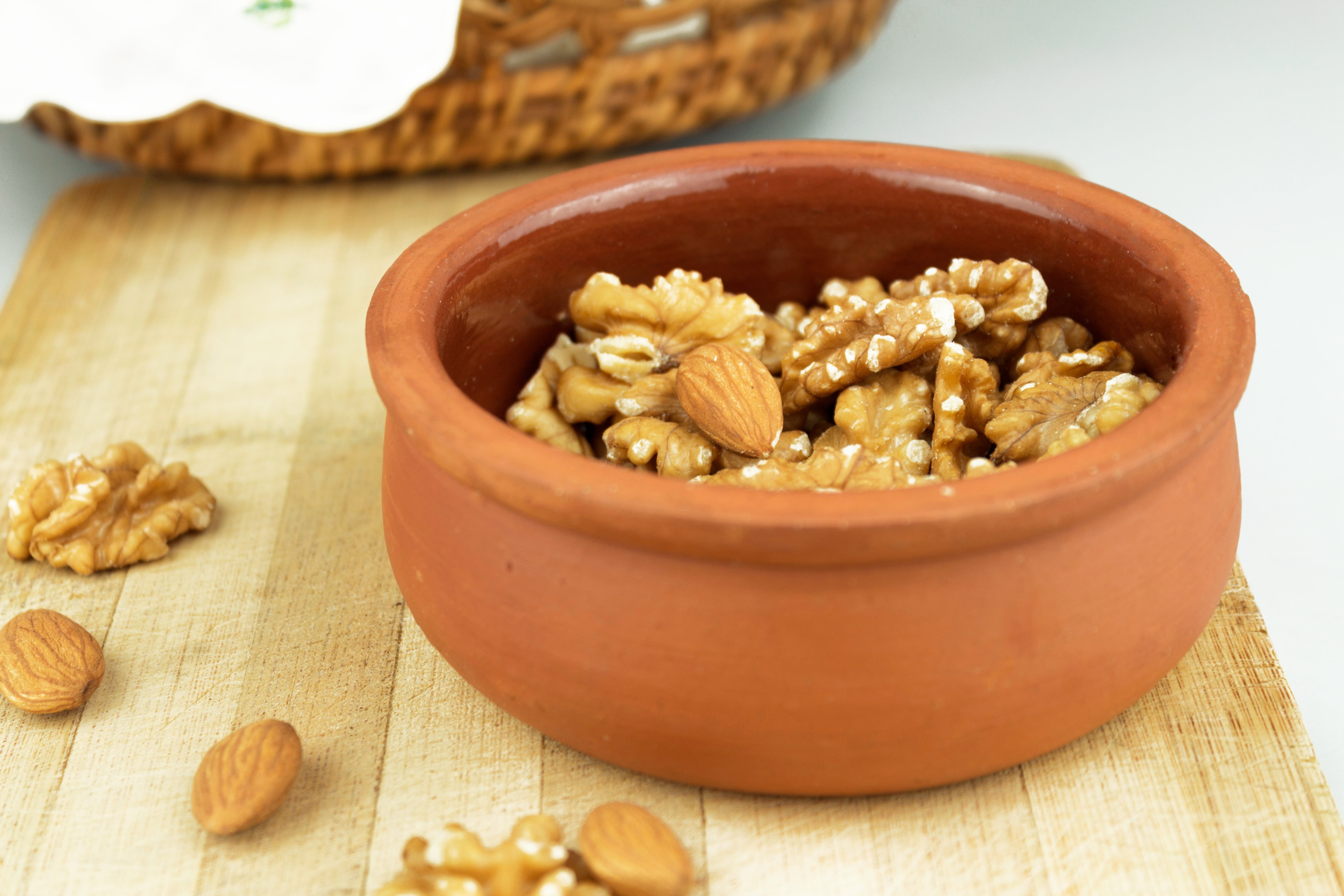 nuts, healthy eating, 5K, breakfast, pumpkin, kap, close-up, cutting board, food, rosemary, nut, dried fruits and nuts, terry, pot, day, dried fruit, no people, HD Wallpaper