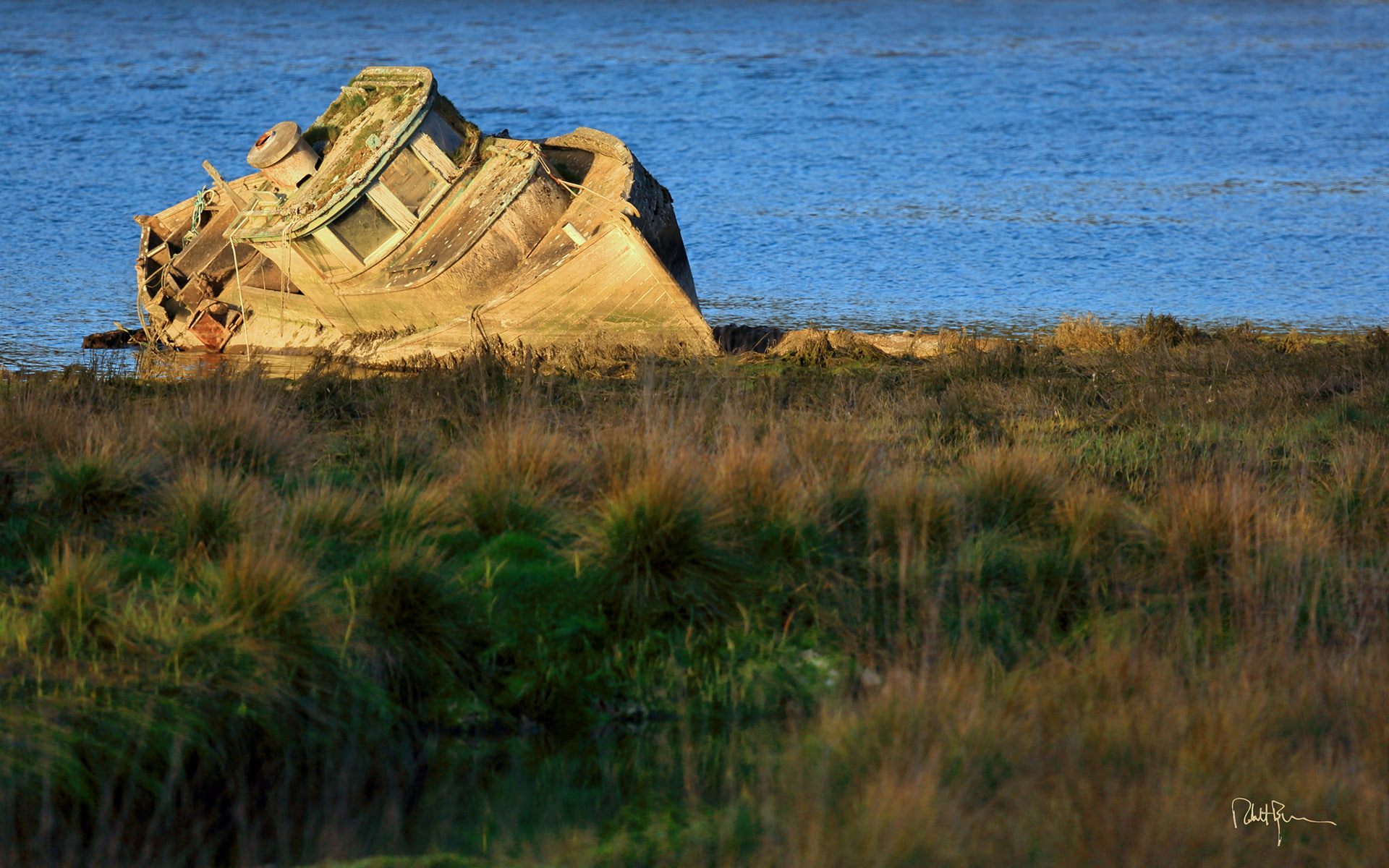 1080P, hd, nature, boat, abandon, shore, deserted, beached, HD Wallpaper